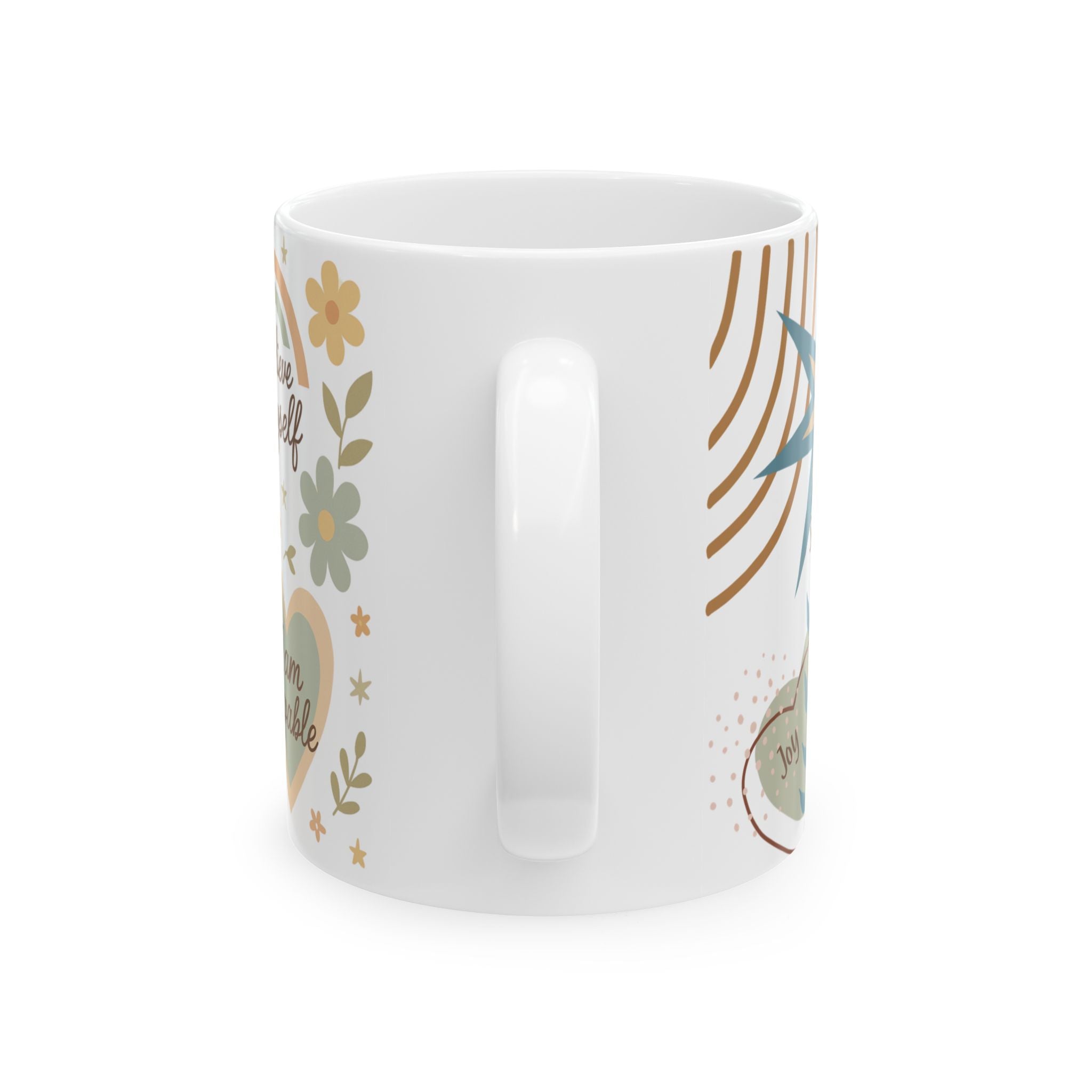 Affirmation Mug: I Am Worthy, I Am Capable, Peace - Daily Motivation, Self-Love Gift, Mindfulness - Positive Quote Coffee Cup for her