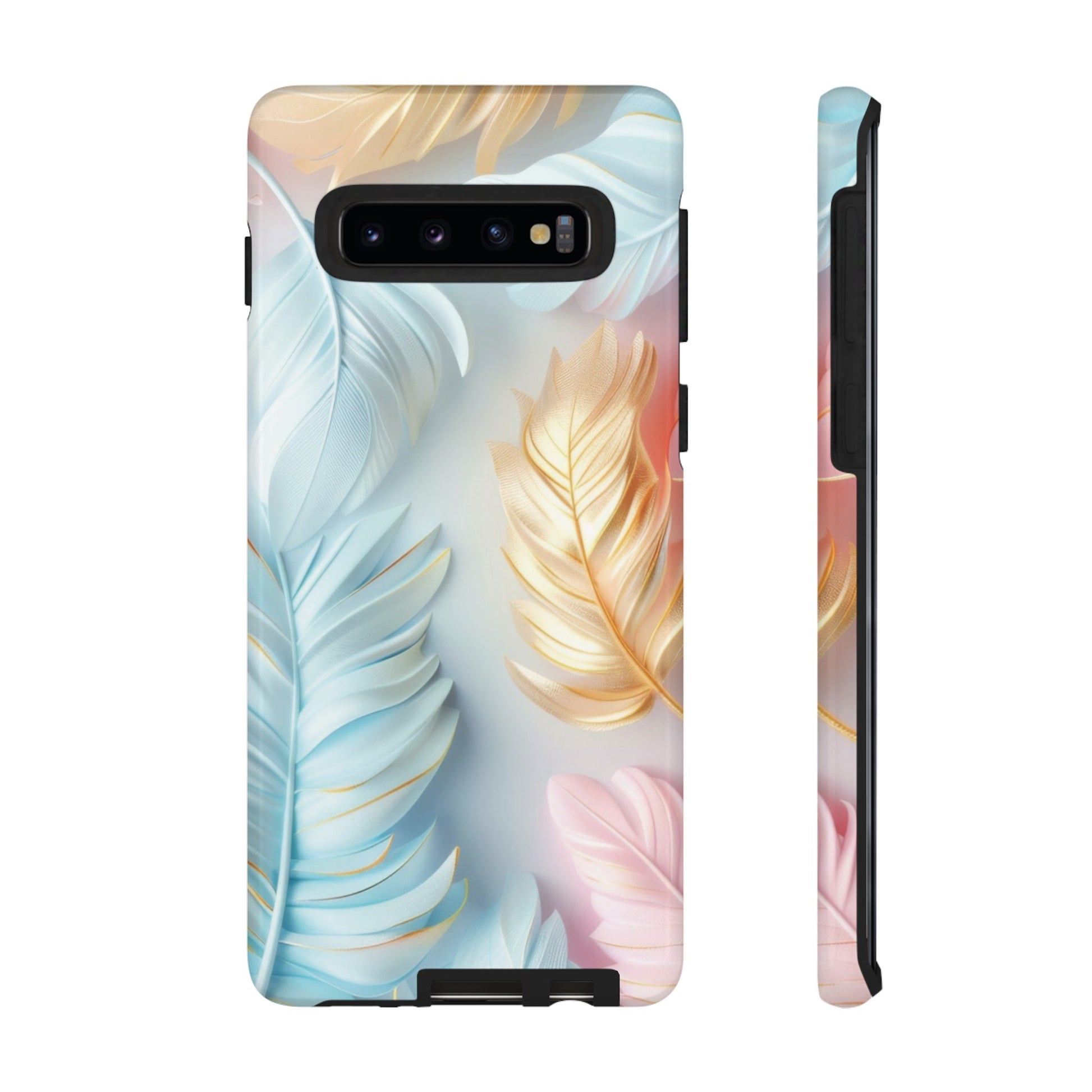 Pastel Feathers Protective Phone Case Gift for Her Phone 15, Samsung iPhone Samsung Gift for Her Case iPhone 15, Samsung iPhone Samsung Accessory Gift for Her