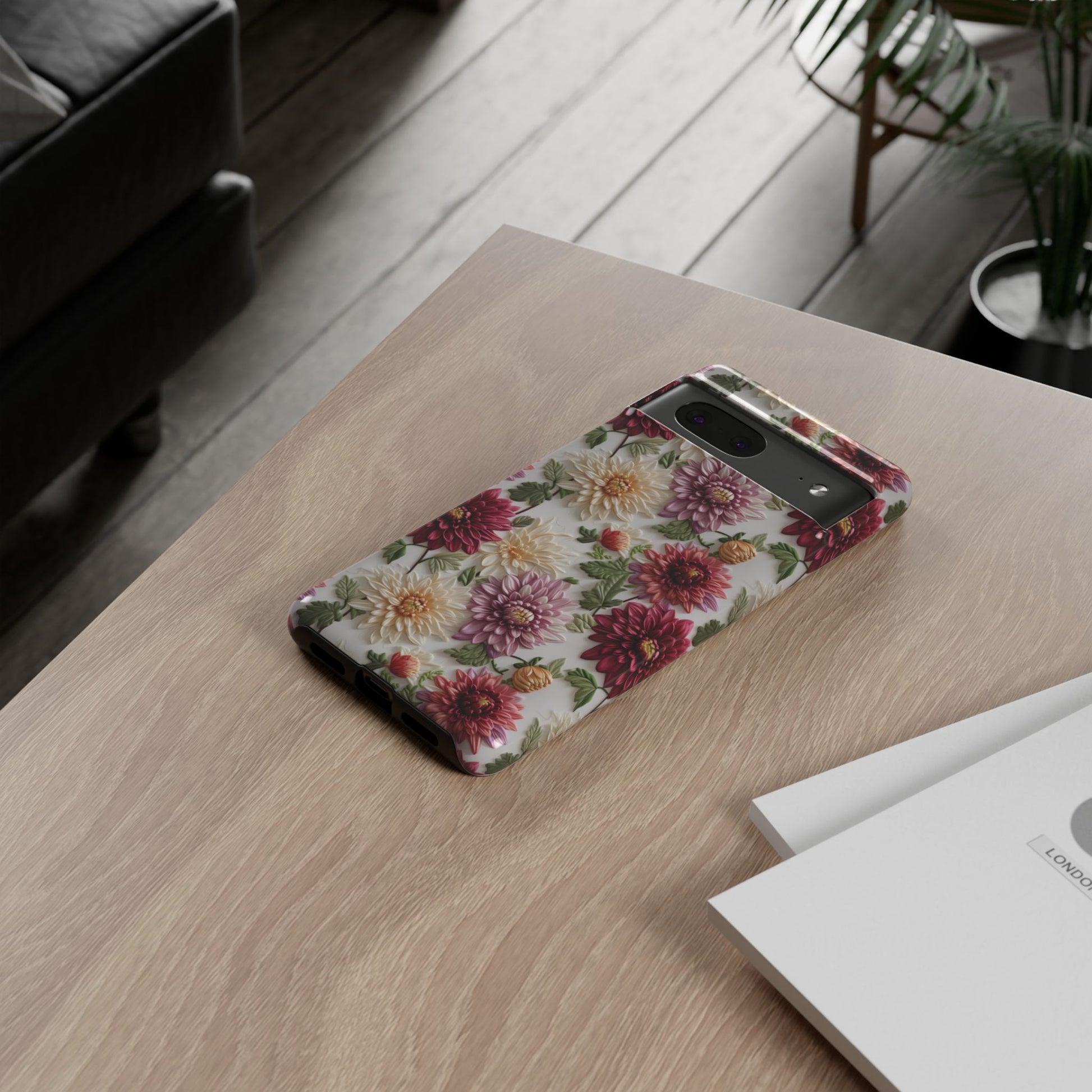 Floral Fall Phone Case for iPhone 16 pro15 14 13 12  21 23 Samsung, and Pixel | Stylish Protective Cover Gift for Her Perfect for Floral Lover - MRSBYVALLE