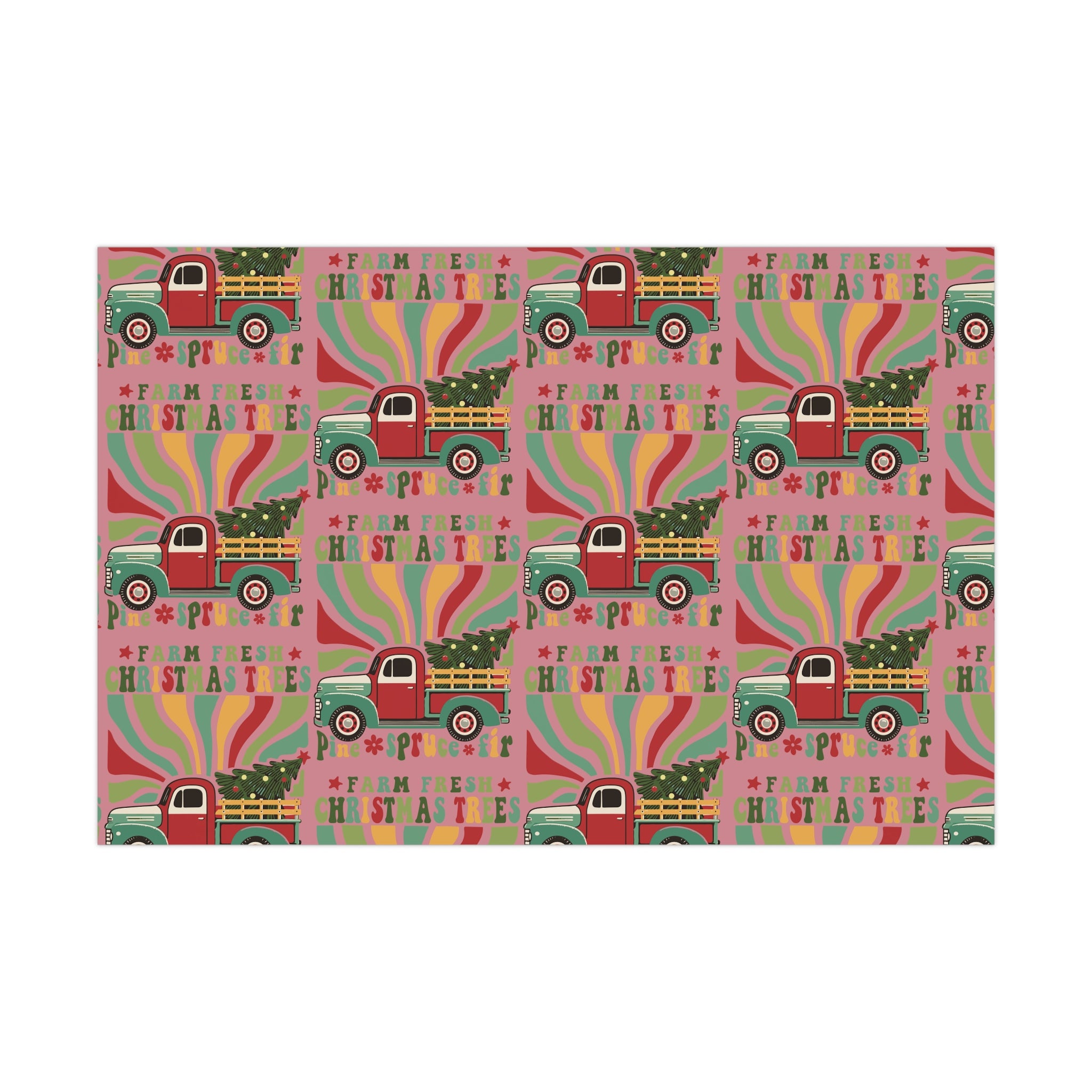 Christmas Retro Boho Pickup Wrapping Paper Holiday Gift Wrap with Perfect for Christmas Presents, Crafting, Holiday Decor Premium Quality Perfect for Gift - MRSBYVALLE