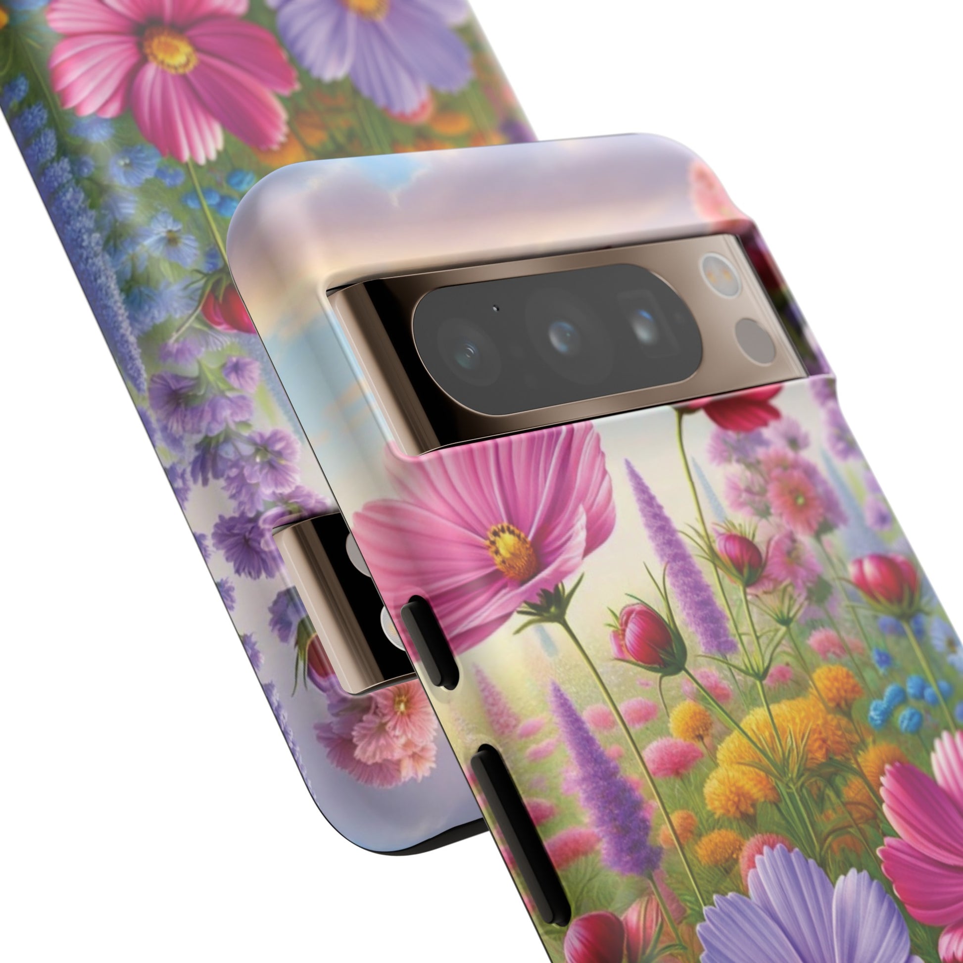 Bright Floral Phone Case Durable for iPhone Samsung Gift iPhone 15, 14, 13 Samsung Pixel Gift for Mom Accessory Gift for Her