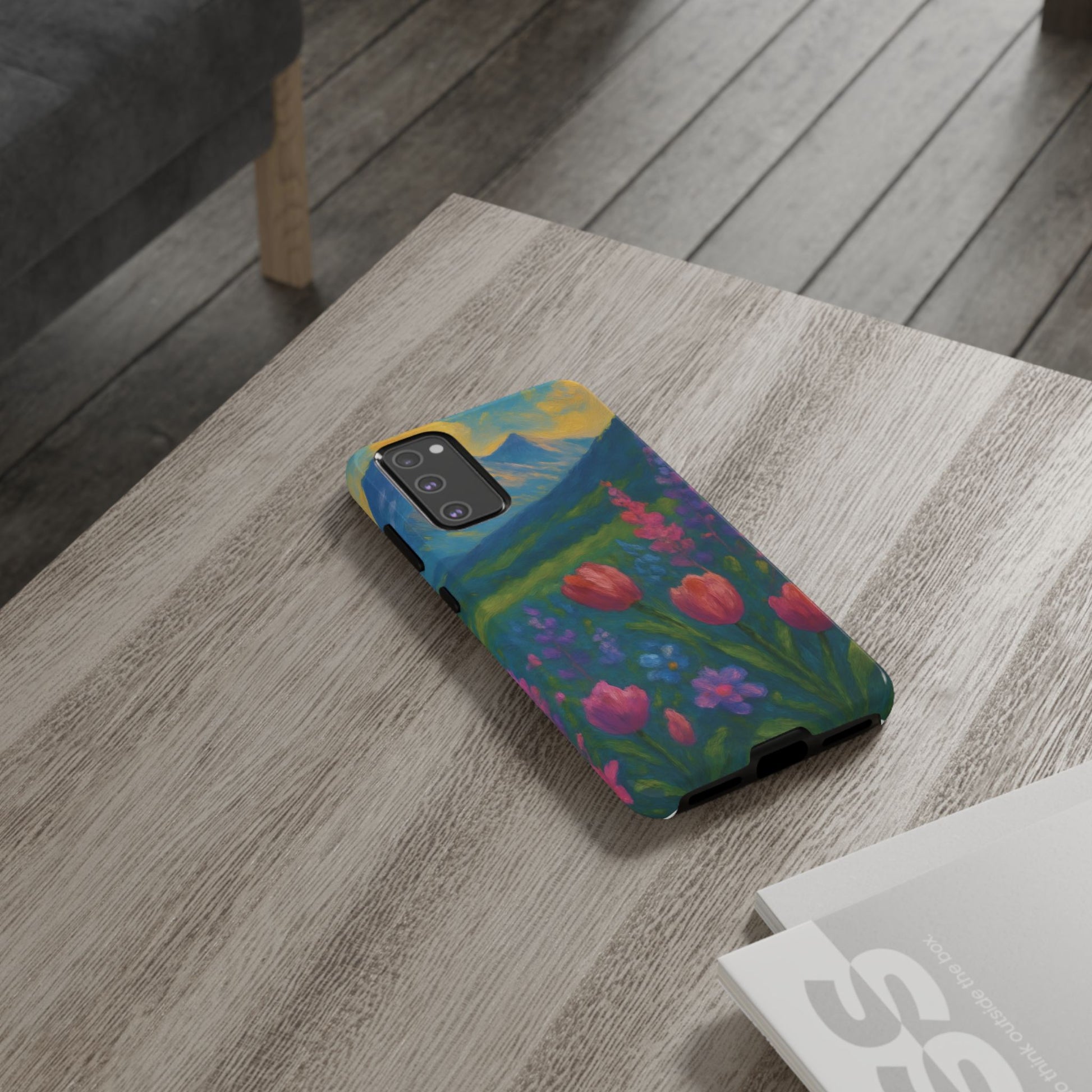 Mountains Wildflowers Phone Case | Vibrant Botanical Floral Design | Nature-Inspired Protective Cover for iPhone & Samsung | Trendy Aesthetic Gift Idea