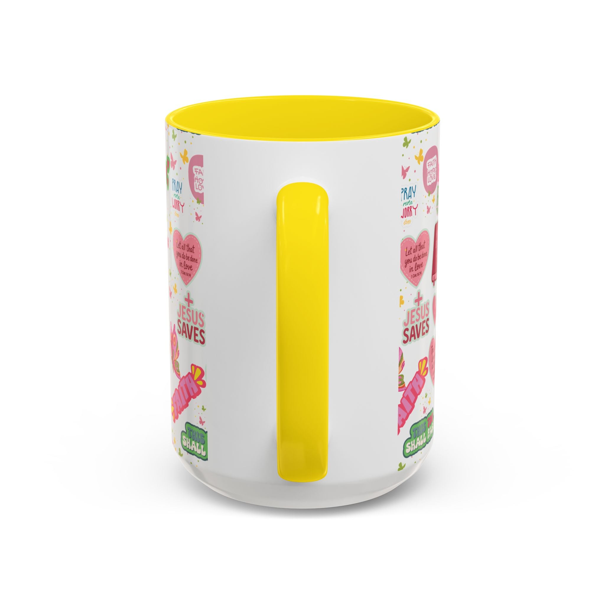 Commencez votre journée avec la foi | Mug chrétien avec verset biblique | Cadeau inspirant pour chrétiens | Mug à café en céramique 325 ml et 443 ml Matins de printemps douillets
