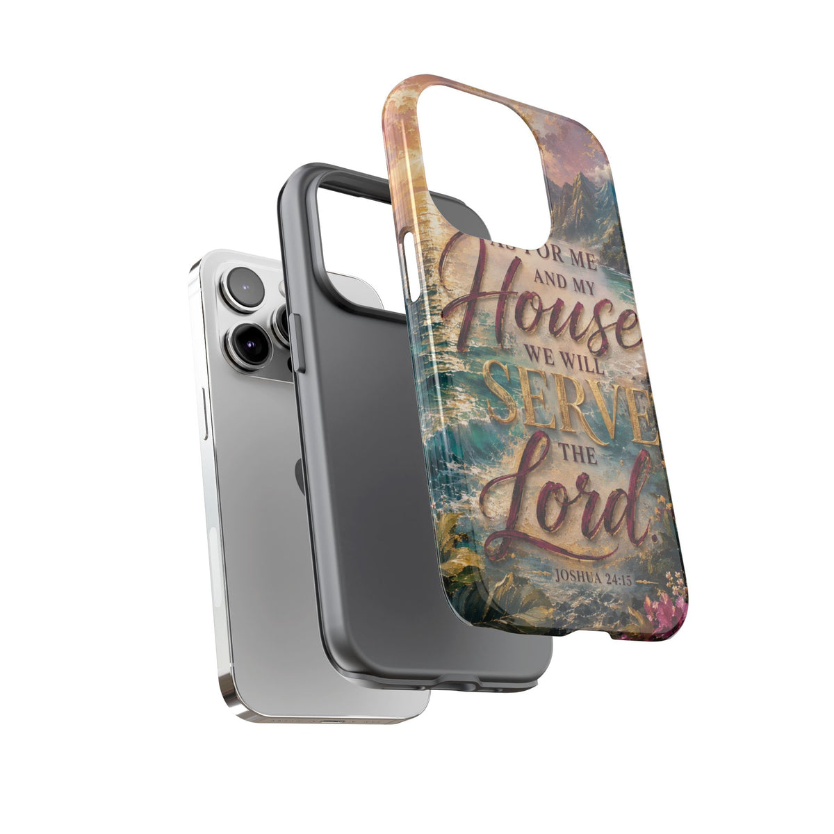 As For Me and My House Serve the Lord phone case | Bible verse Joshua 24:15