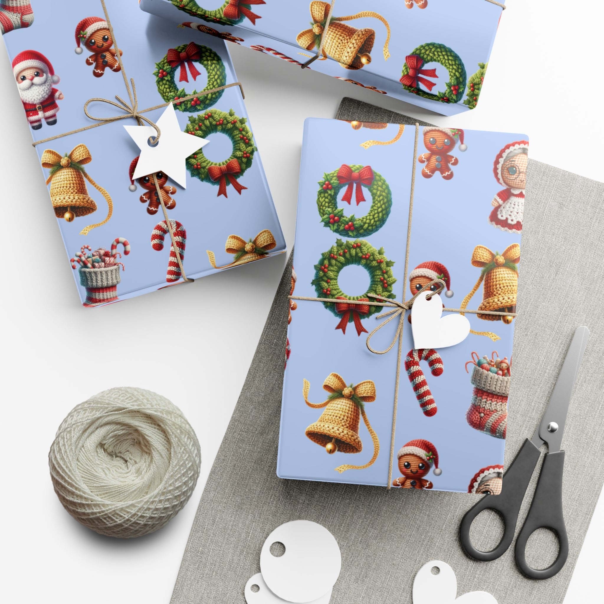 Christmas 3D Illusion Boho Wrapping Paper Stylish Holiday Gift Wrap with Festive Design | Premium Quality, Easy to Cut & Fold | Perfect for Christmas Presents - MRSBYVALLE