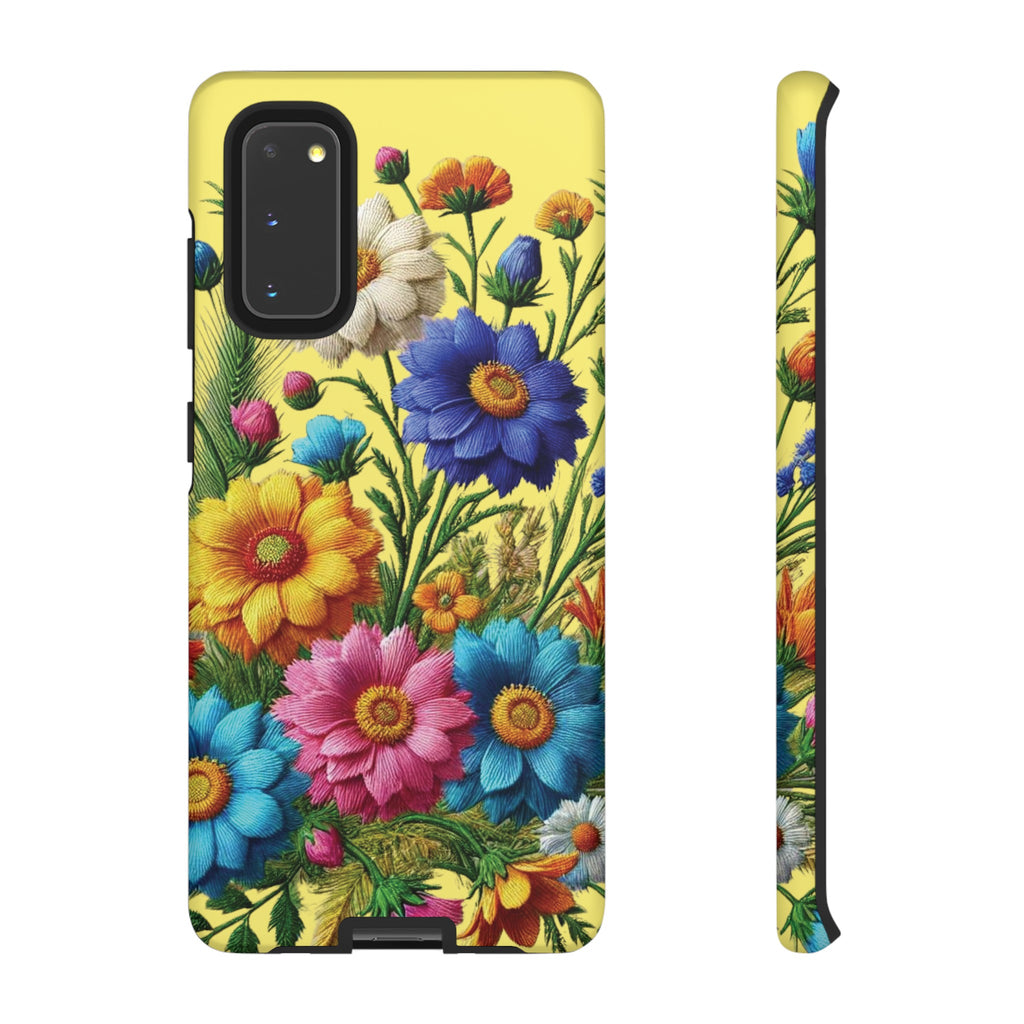 Phone Case Yellow Bright Floral Protective Phone Case Gift for Her Phone 15, Samsung iPhone Samsung  iPhone 15, Samsung iPhone Samsung Accessory Gift for Her