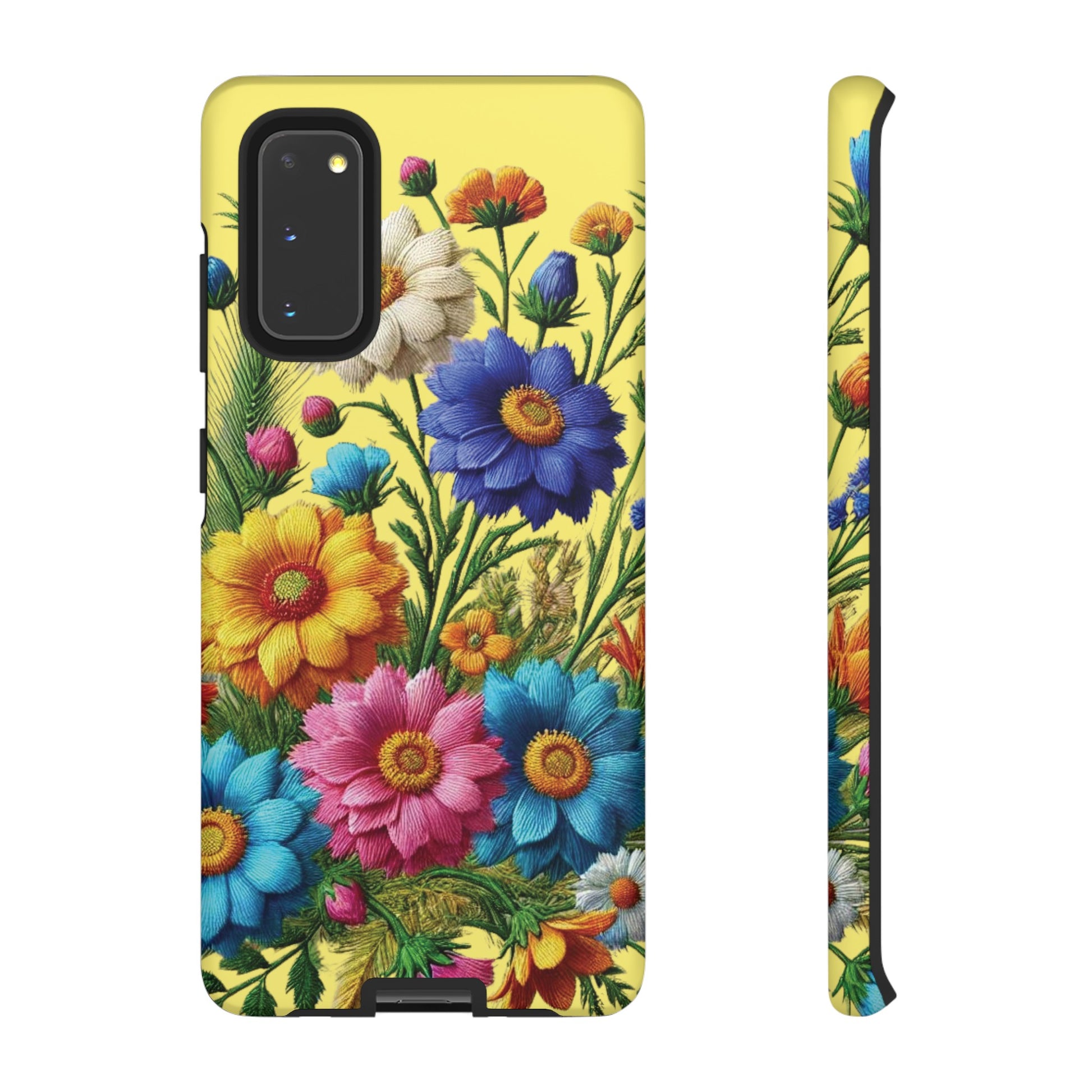 Phone Case Yellow Bright Floral Protective Phone Case Gift for Her Phone 15, Samsung iPhone Samsung  iPhone 15, Samsung iPhone Samsung Accessory Gift for Her