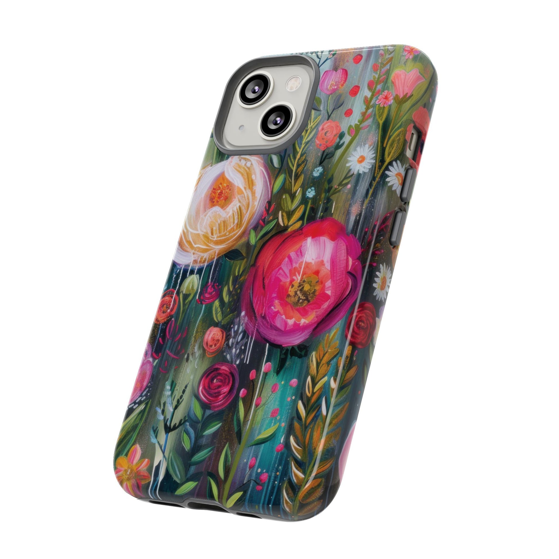 Watercolor Boho Floral Phone Case for iPhone 16 15 14 13 12  21 23 Samsung, and Pixel | Stylish Protective Cover Gift for Her Perfect for Floral Lover