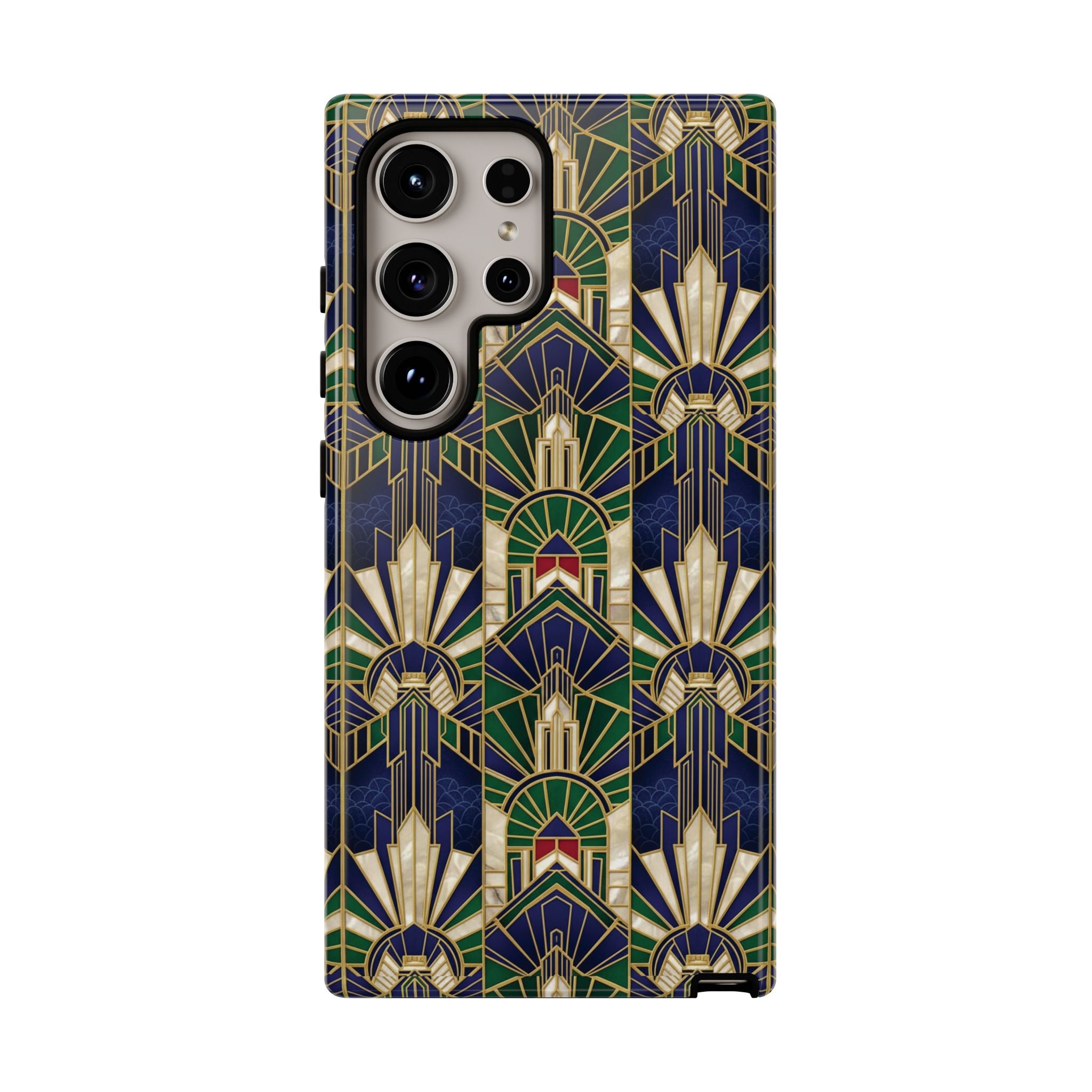 Navy & Gold Art Deco Phone Case — Imperial Art Deco Tough Case