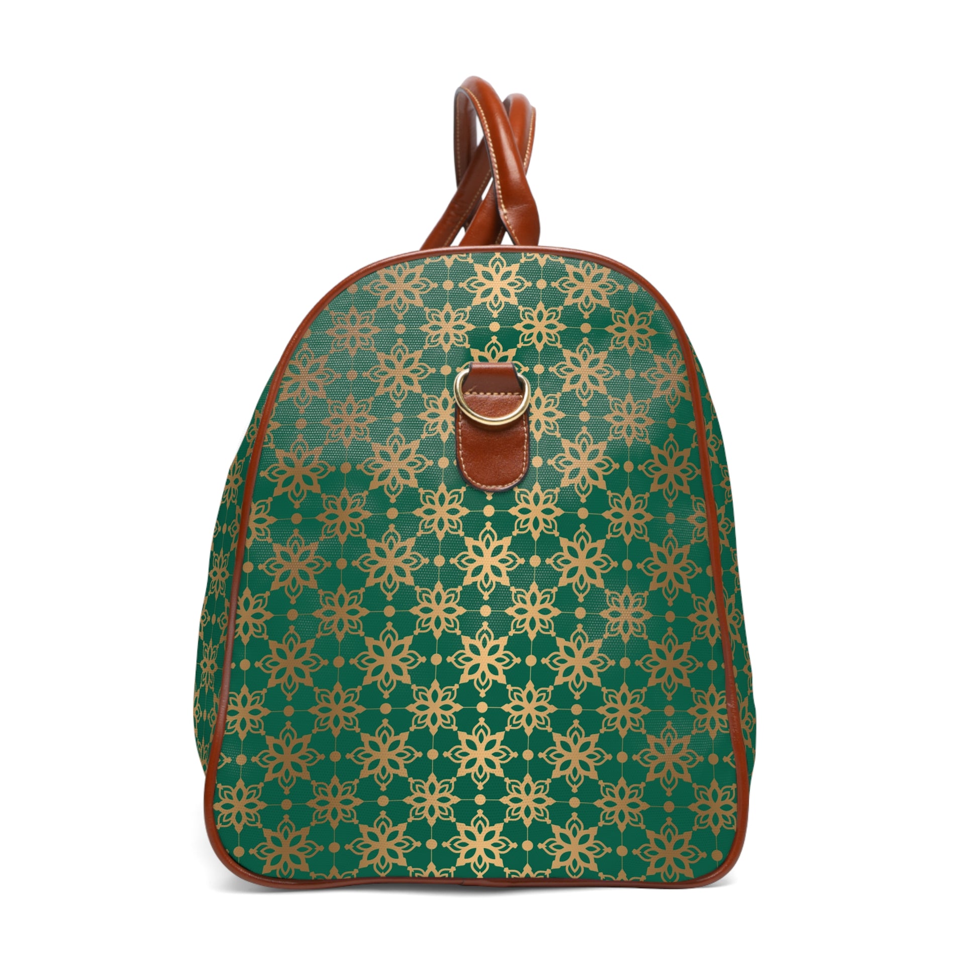 Elegant Green Travel Bag with Gold Accents Perfect for Holiday Trips & Weekend Getaways – Stylish & Durable Overnight Bag for Luxurious and Chic Travel - MRSBYVALLE