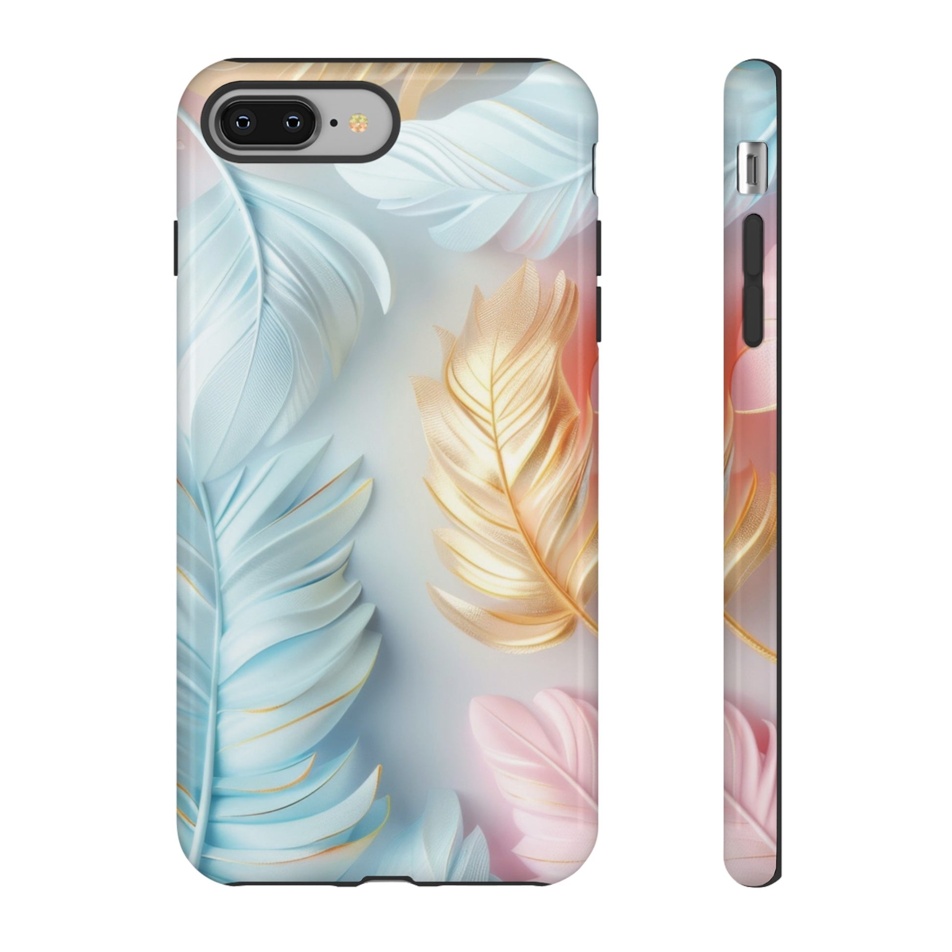 Pastel Feathers Protective Phone Case Gift for Her Phone 15, Samsung iPhone Samsung Gift for Her Case iPhone 15, Samsung iPhone Samsung Accessory Gift for Her