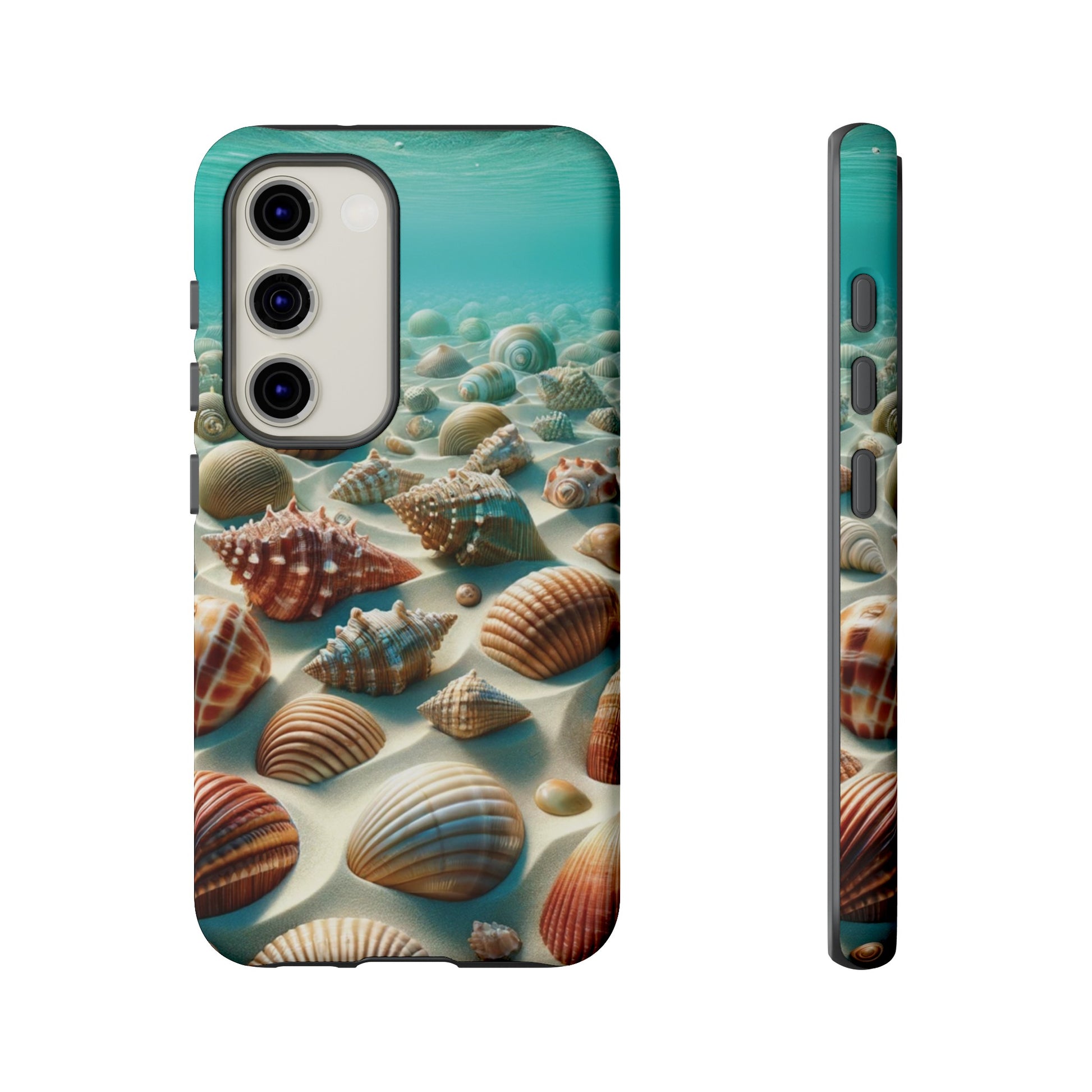 Plush Ocean Bliss Turquoise Seashell Ocean Beach View Protective Phone Case Gift for Her Phone 15, Samsung iPhone Samsung Gift for Her Case iPhone 15, Samsung iPhone Samsung Accessory Gift for Her.
