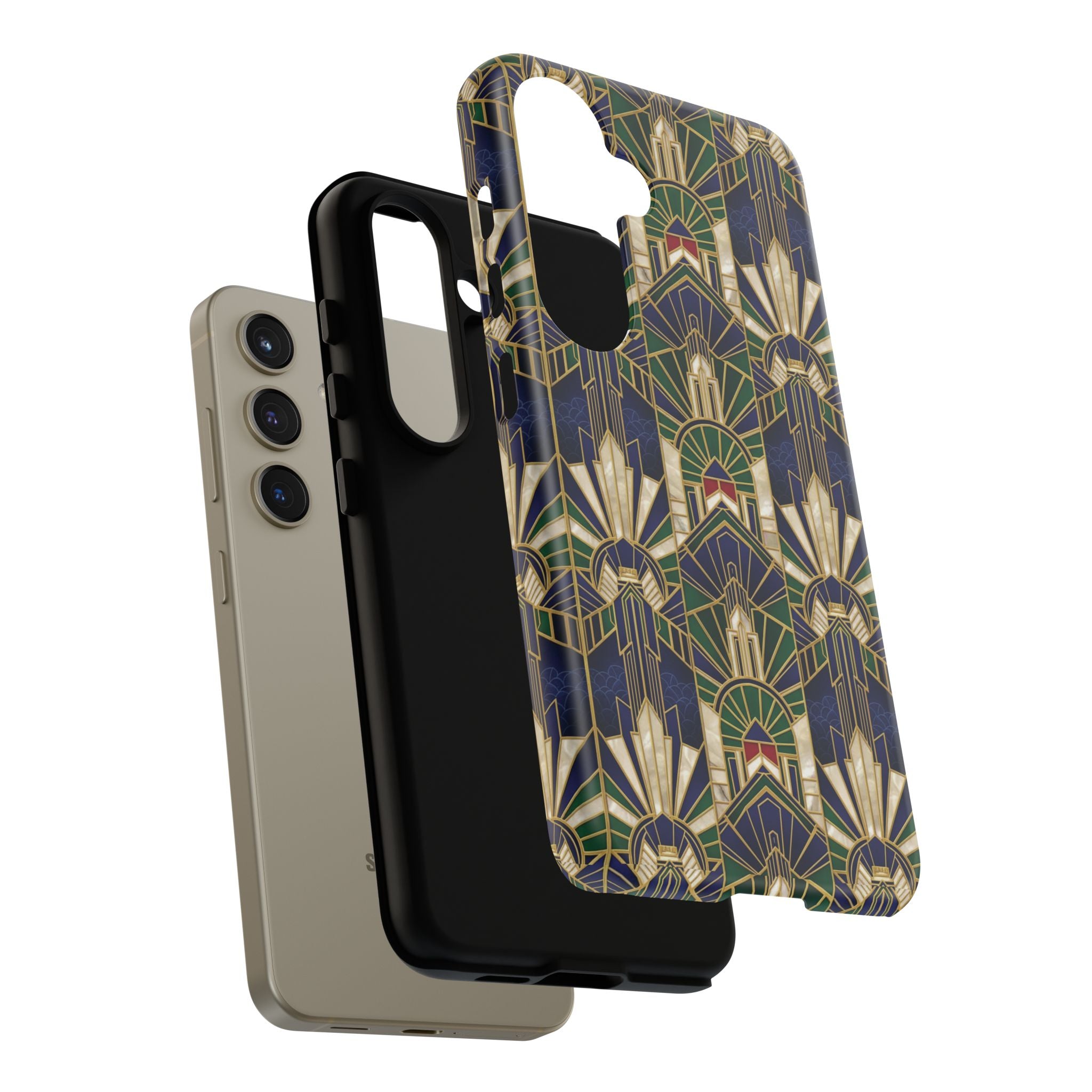 Navy & Gold Art Deco Phone Case — Imperial Art Deco Tough Case