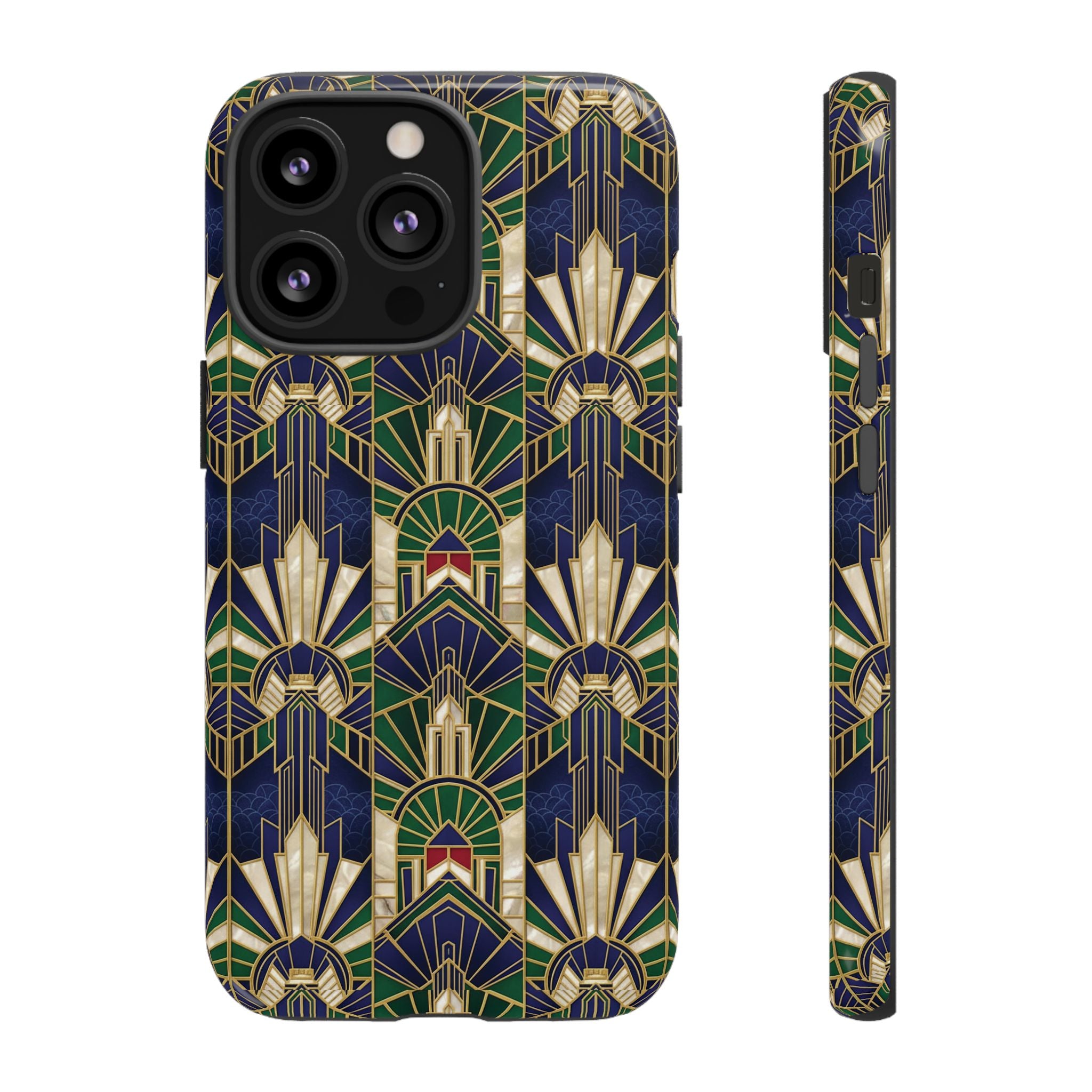 Navy & Gold Art Deco Phone Case — Imperial Art Deco Tough Case