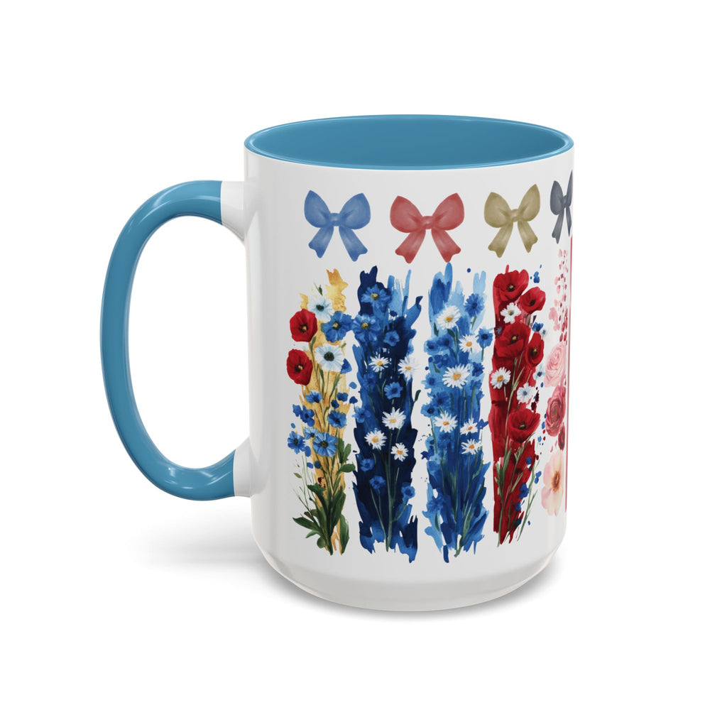 Brushstroke floral With Bows| Christian Mug with Bible Verse | Inspirational Gift for Christians | 11oz and 15oz Ceramic Coffee Mug Cozy Spring Mornings