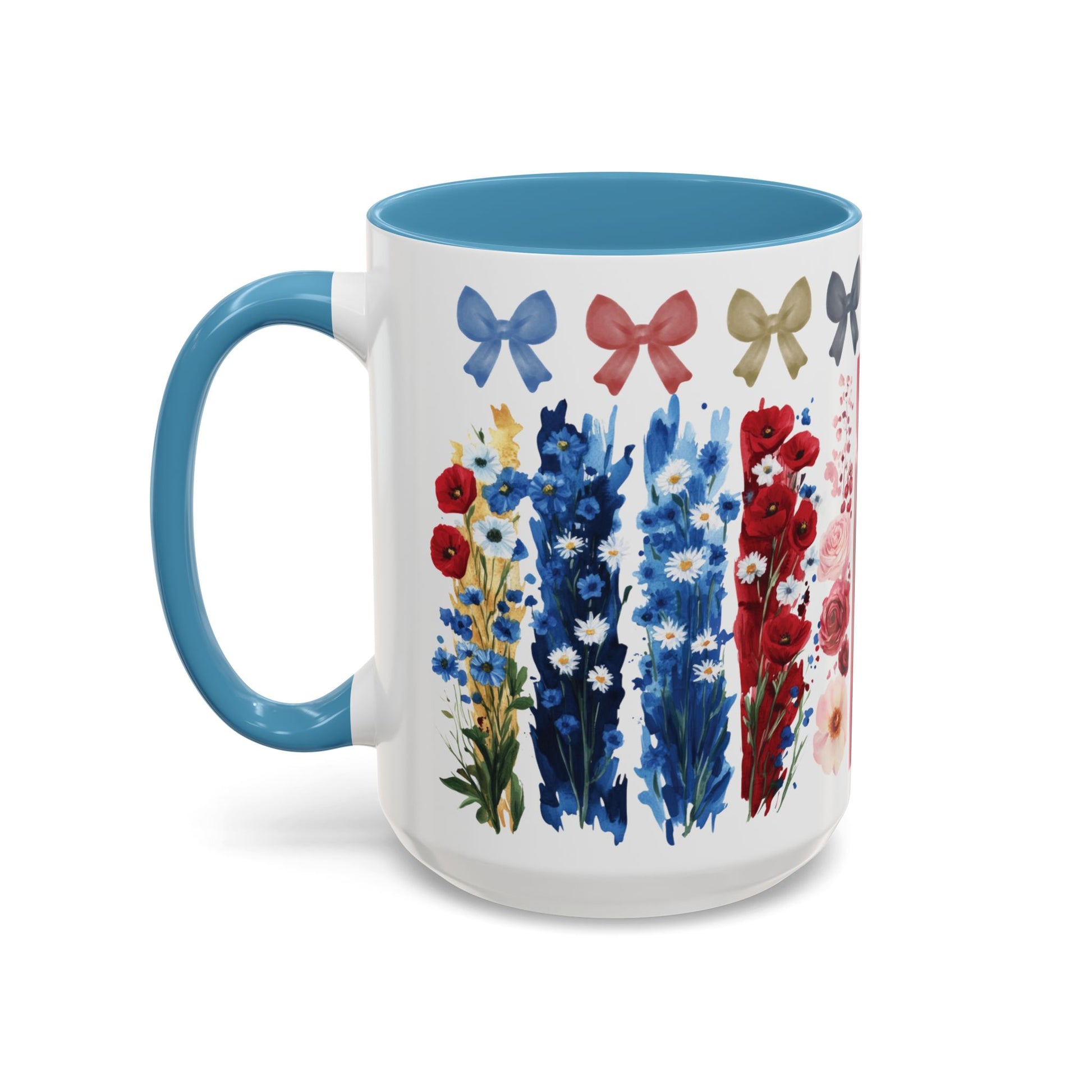 Brushstroke floral With Bows| Christian Mug with Bible Verse | Inspirational Gift for Christians | 11oz and 15oz Ceramic Coffee Mug Cozy Spring Mornings