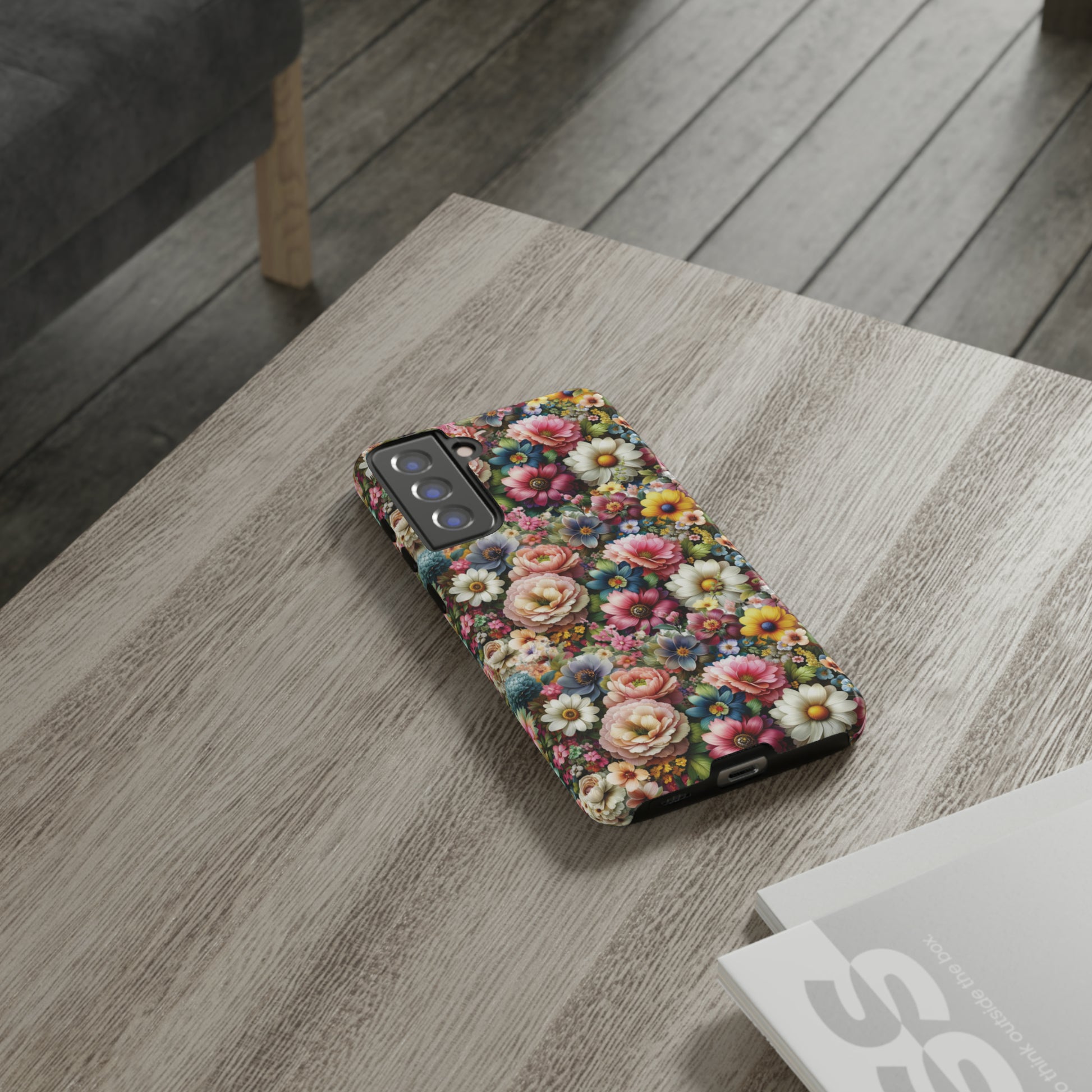 Floral Luxury Phone Tough Case Floral Elegant Durable Stylish for Modern Devices iPhone 15, Samsung iPhone Samsung Accessory Gift for Her.