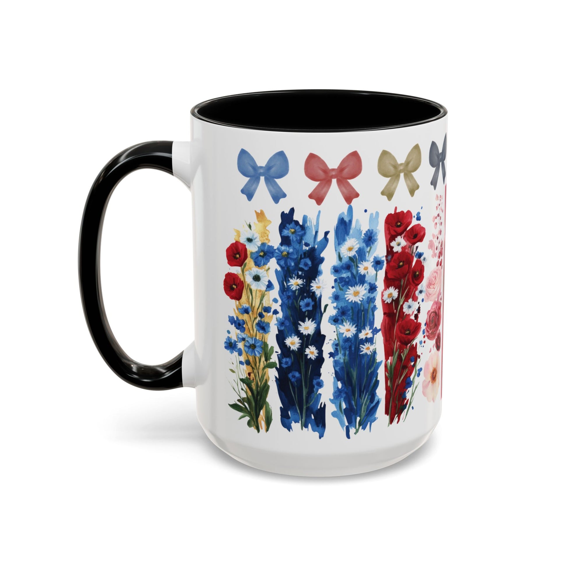 Brushstroke floral With Bows| Christian Mug with Bible Verse | Inspirational Gift for Christians | 11oz and 15oz Ceramic Coffee Mug Cozy Spring Mornings