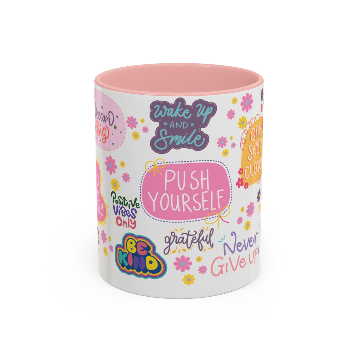 Good Vibes Only Coffee Mug 11 & 15 oz Ceramic Inspirational Cup, Positive Affirmation Gift for Mom, Teacher & Coworker | Morning Motivation Mother's Day, or Cozy Spring Mornings