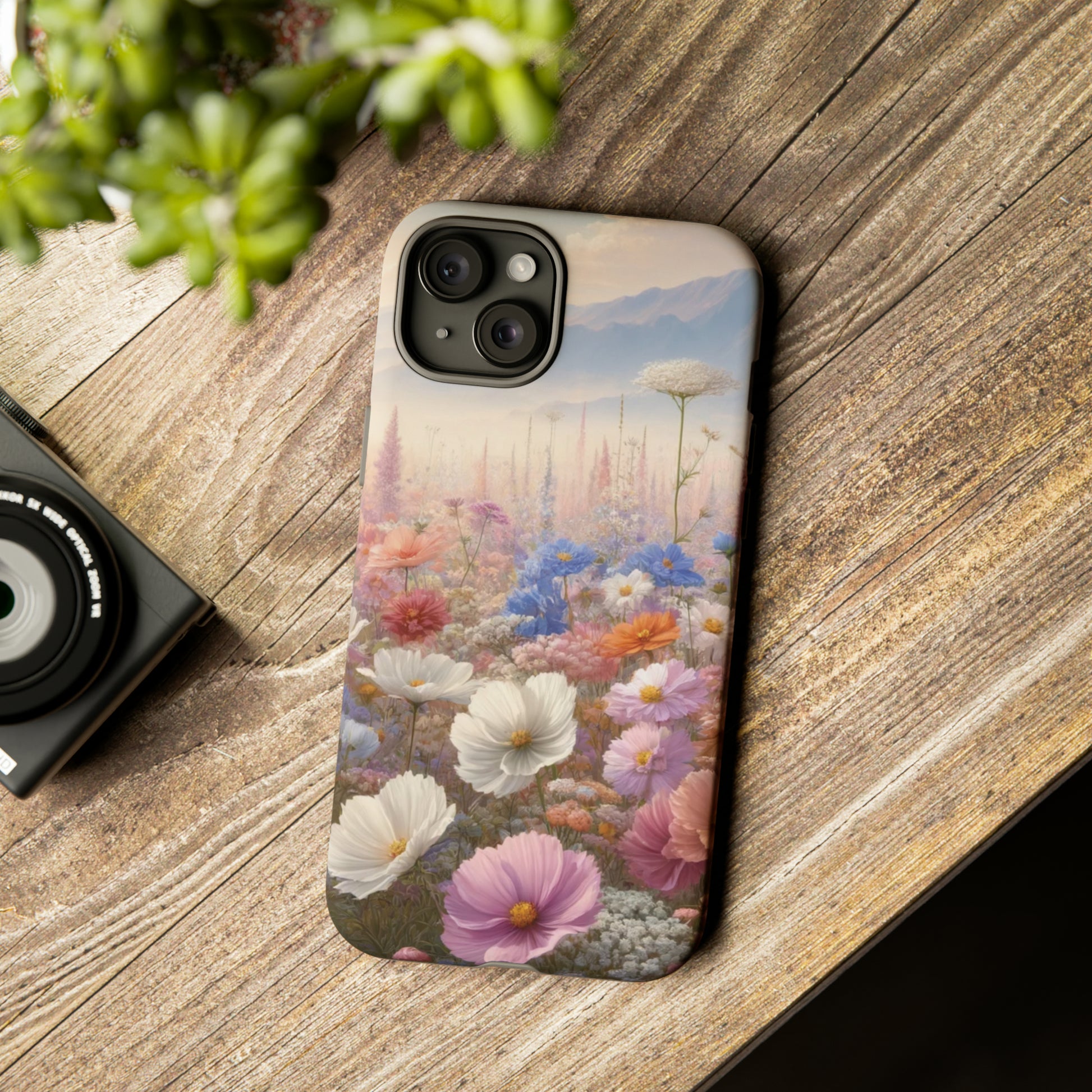 Phone Case Floral Boho Luxury Tough Case Floral Elegant Durable Stylish for Modern Devices iPhone 15, Samsung iPhone Samsung Accessory Gift for Her.
