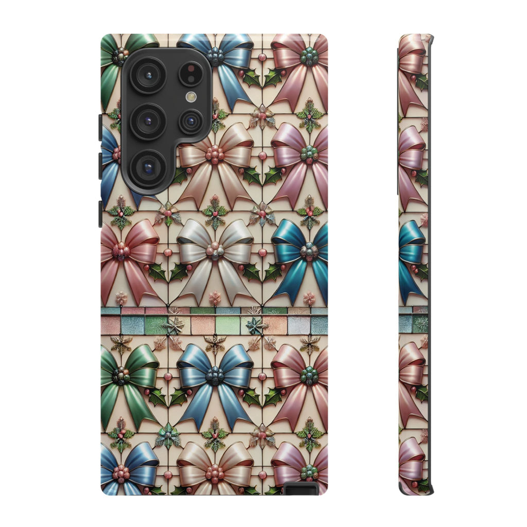 Coquette Bows Pastel Phone Case for iPhone 17 ,  15 14 13 12  21 23 Samsung, and Pixel | Stylish Protective Cover Gift for Her Perfect for Floral Lover