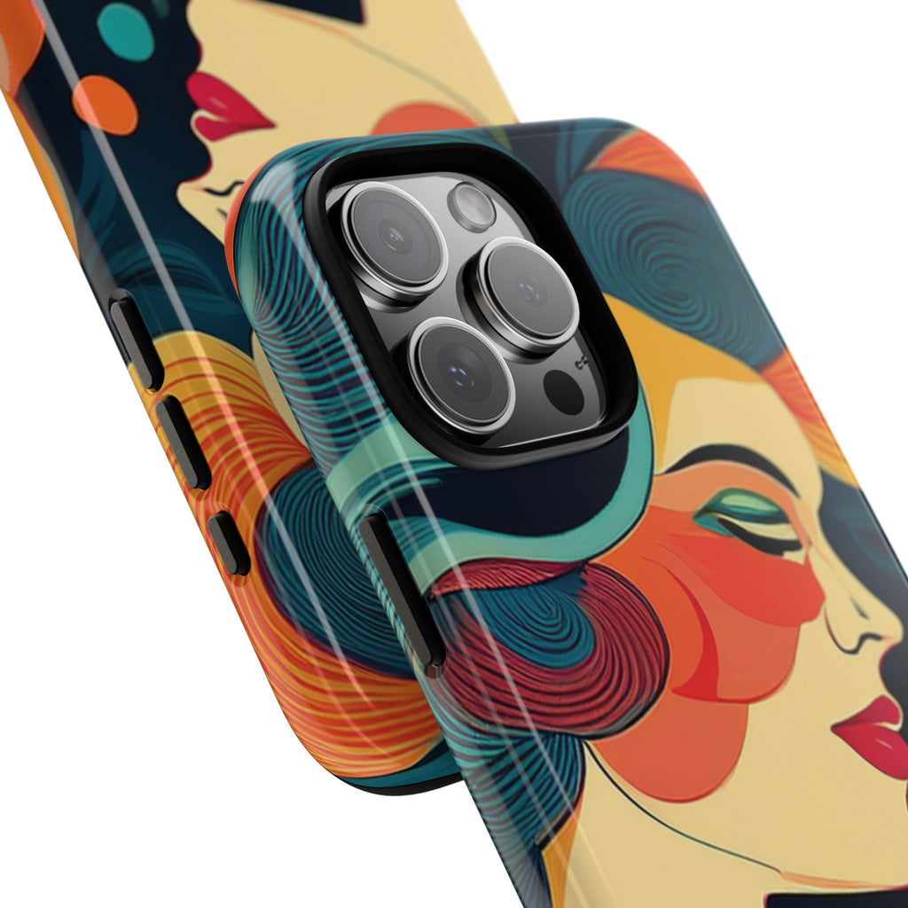 Coque de Téléphone Esthétique Années 50 Rétro Design d'Inspiration Vintage aux Couleurs Pastel Housse Style Mid-Century pour Modèles iPhone et Samsung Galaxy