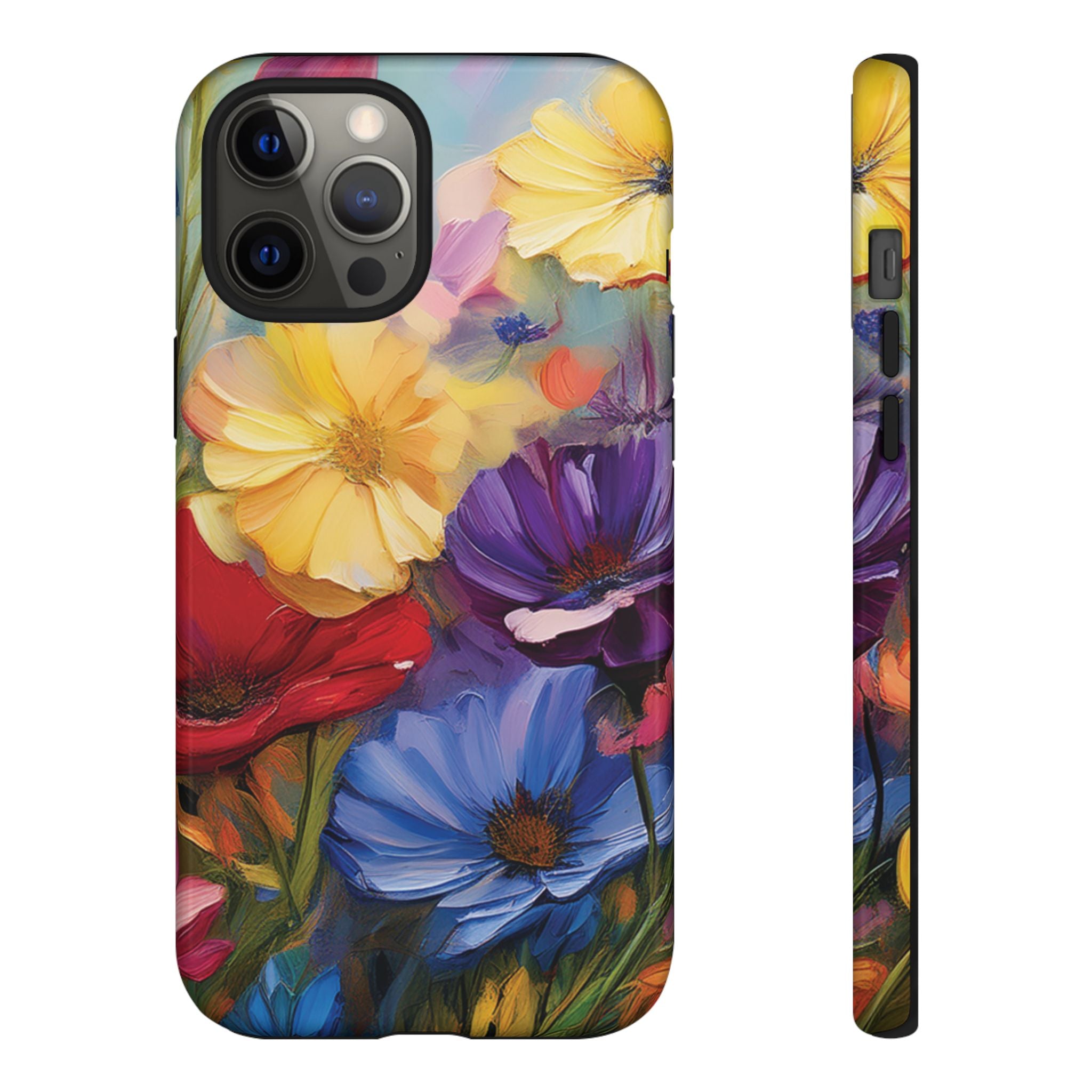 Bold Wildflower Phone Case Bright Hand-Painted Floral Art Vibrant Botanical Design for iPhone & Samsung | Trendy Nature Lover Gift Phone  Galaxy