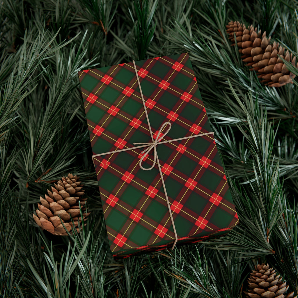 Festive Red & Green Plaid Wrapping Paper - Classic Holiday Gift Wrap for Christmas Presents, Adds Seasonal Charm, Premium Quality Wrapping for All Gifts - MRSBYVALLE