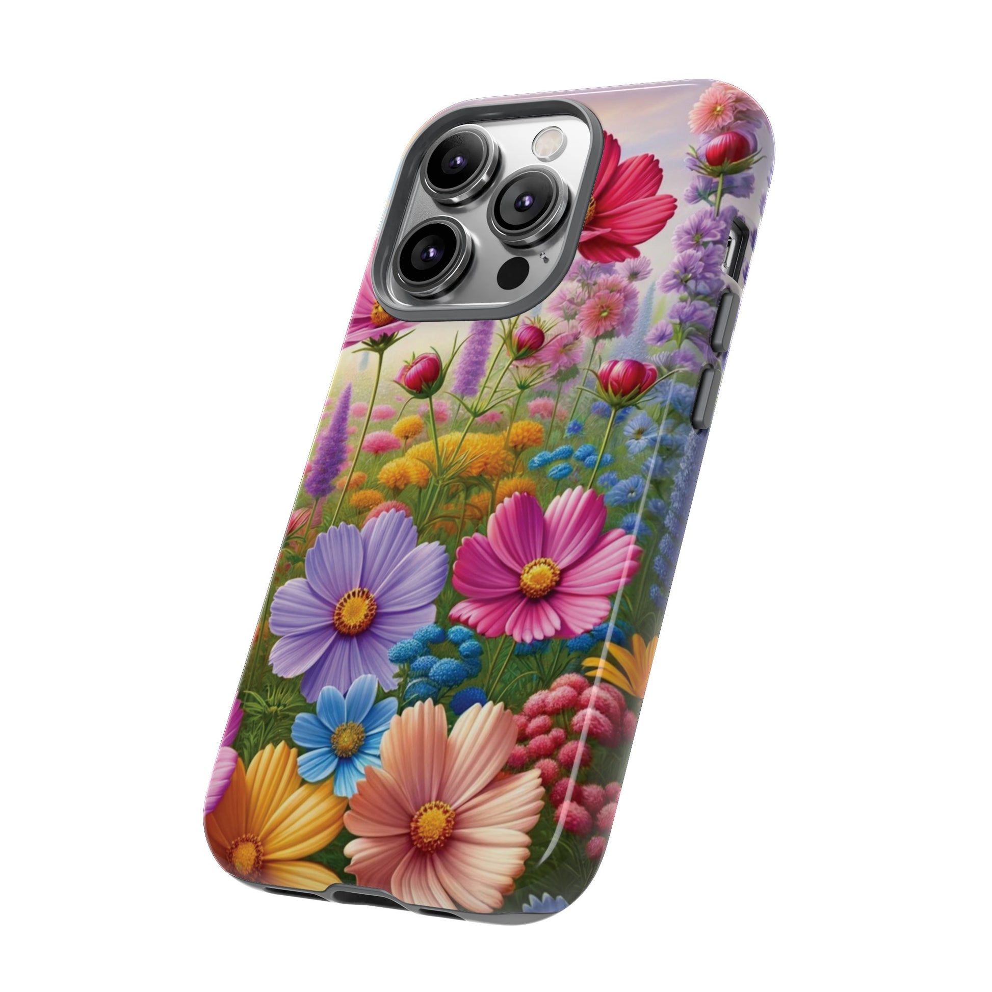 Bright Floral Phone Case Durable for iPhone Samsung Gift iPhone 15, 14, 13 Samsung Pixel Gift for Mom Accessory Gift for Her