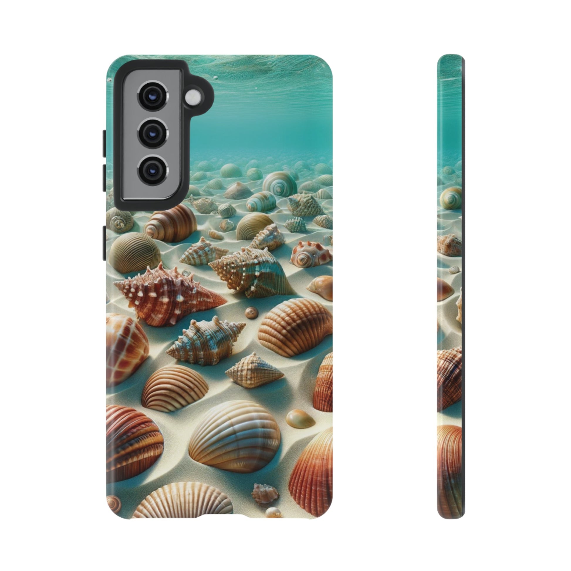 Plush Ocean Bliss Turquoise Seashell Ocean Beach View Protective Phone Case Gift for Her Phone 15, Samsung iPhone Samsung Gift for Her Case iPhone 15, Samsung iPhone Samsung Accessory Gift for Her.