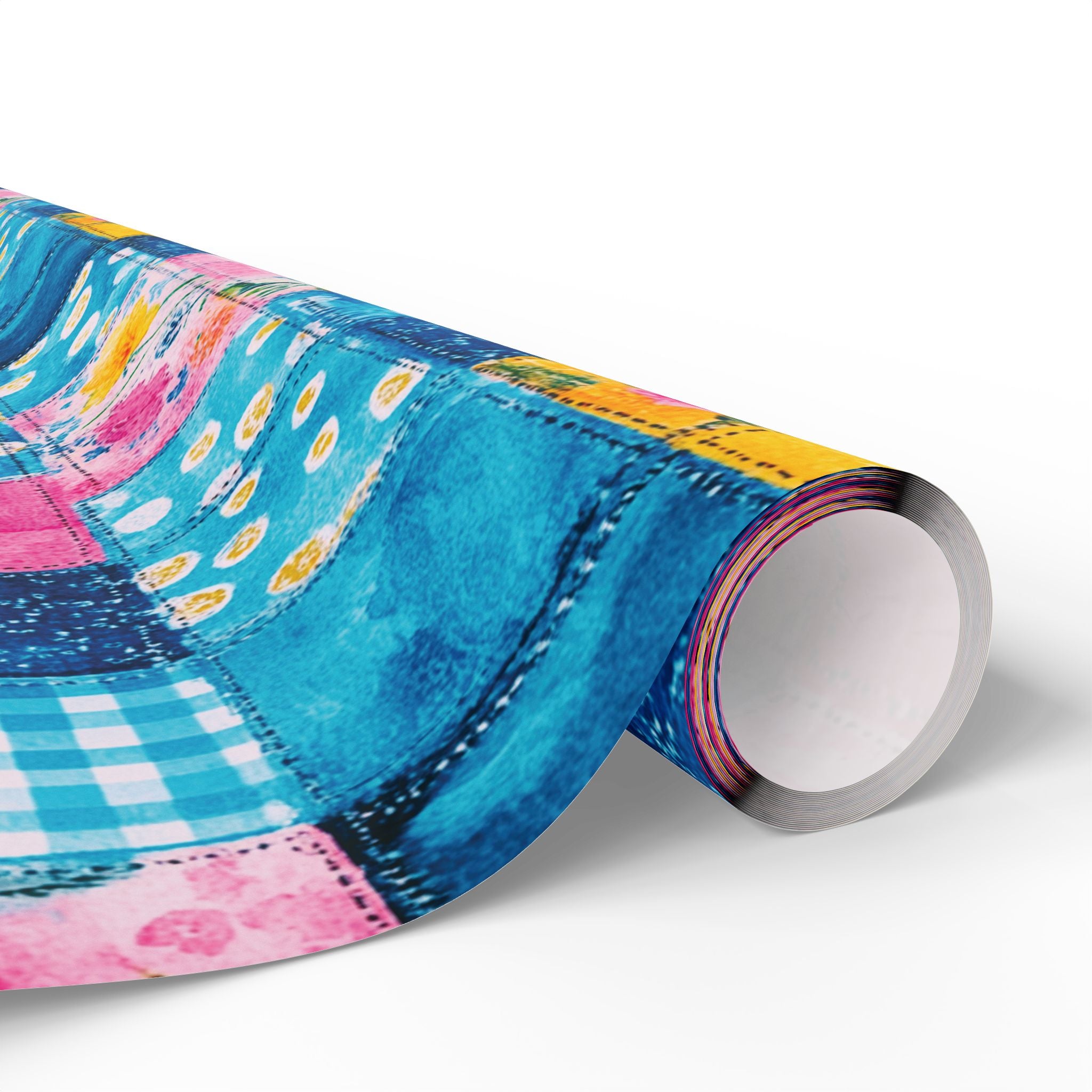 Pastel Patchwork Illusion Wrapping Paper — Soft Pastel Gift Wrap for Birthdays & Baby Showers