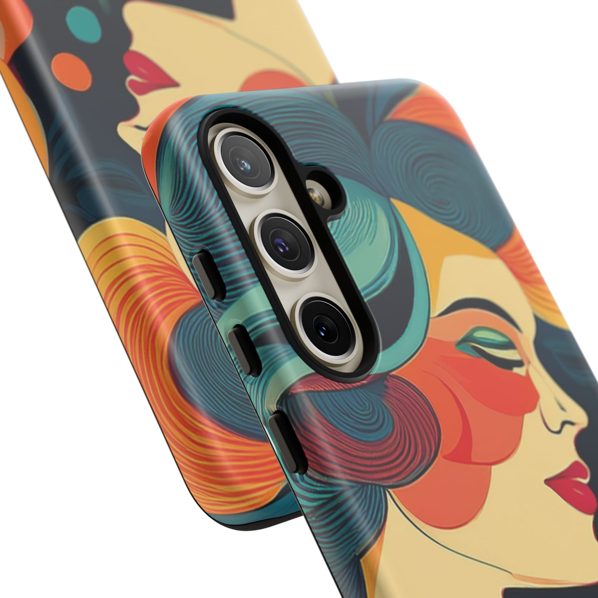 Coque de Téléphone Esthétique Années 50 Rétro Design d'Inspiration Vintage aux Couleurs Pastel Housse Style Mid-Century pour Modèles iPhone et Samsung Galaxy