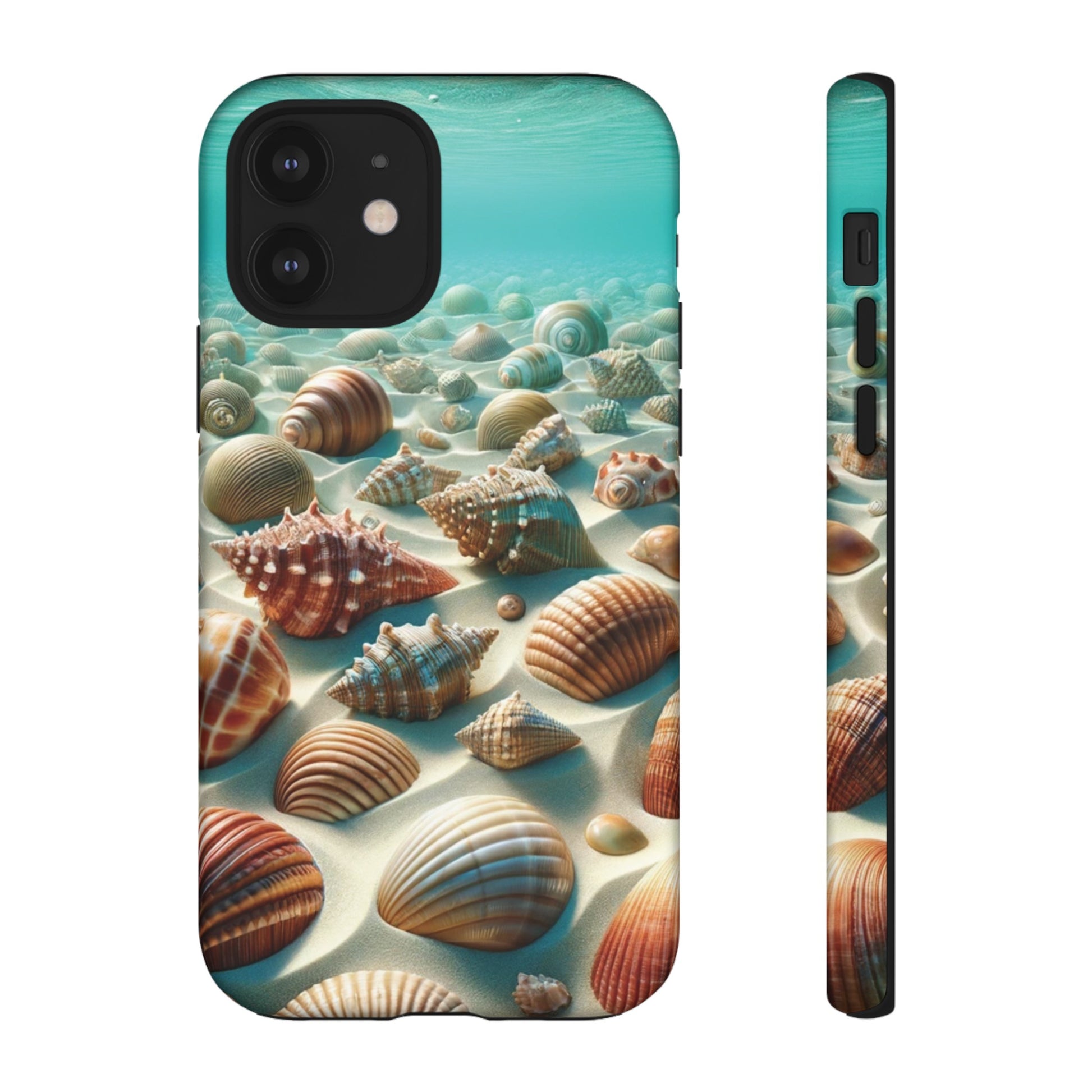 Plush Ocean Bliss Turquoise Seashell Ocean Beach View Protective Phone Case Gift for Her Phone 15, Samsung iPhone Samsung Gift for Her Case iPhone 15, Samsung iPhone Samsung Accessory Gift for Her.