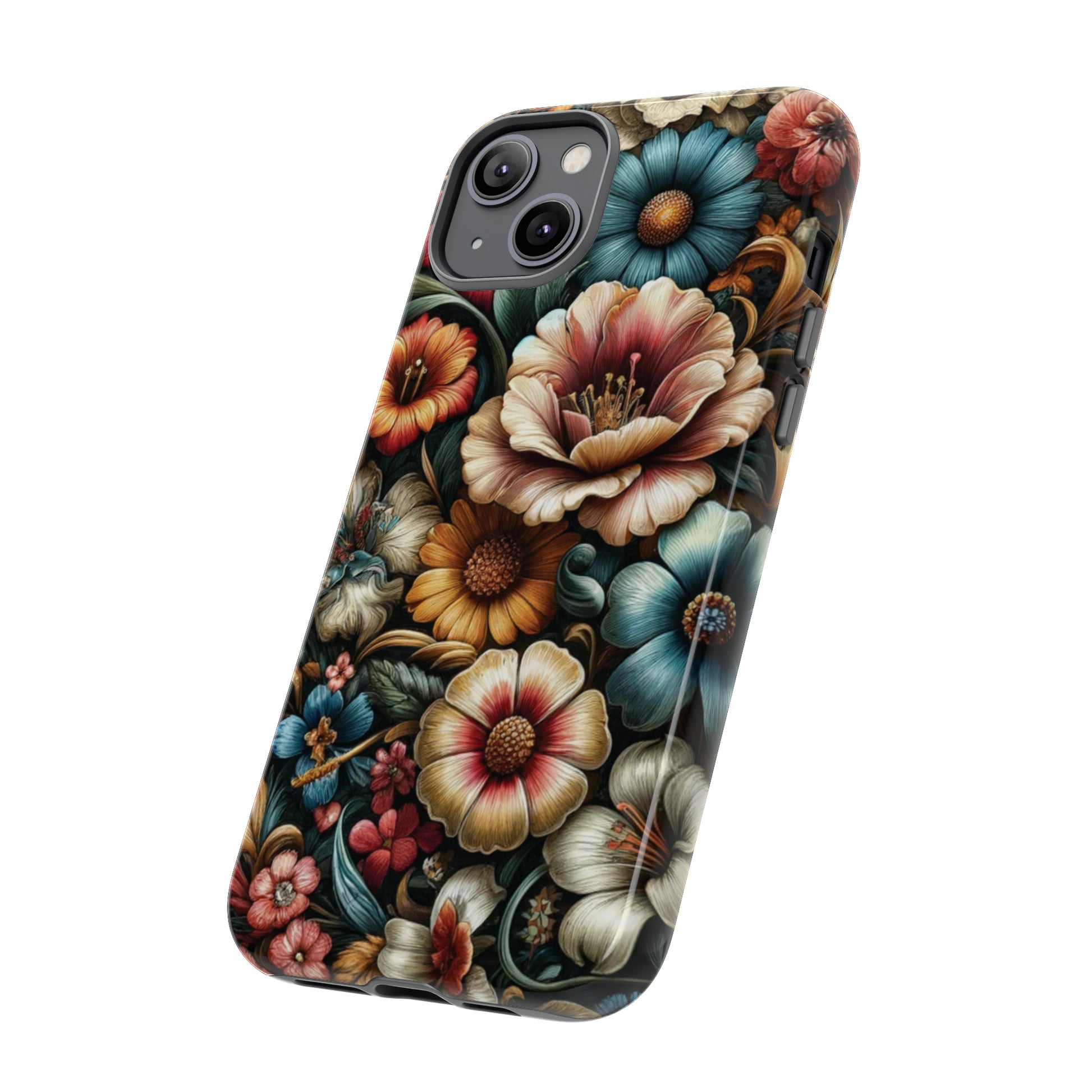Pastel Floral Design Luxury Phone Tough Case Floral Elegant Durable Stylish for Modern Devices iPhone 15, Samsung iPhone Samsung Accessory Gift for Her.
