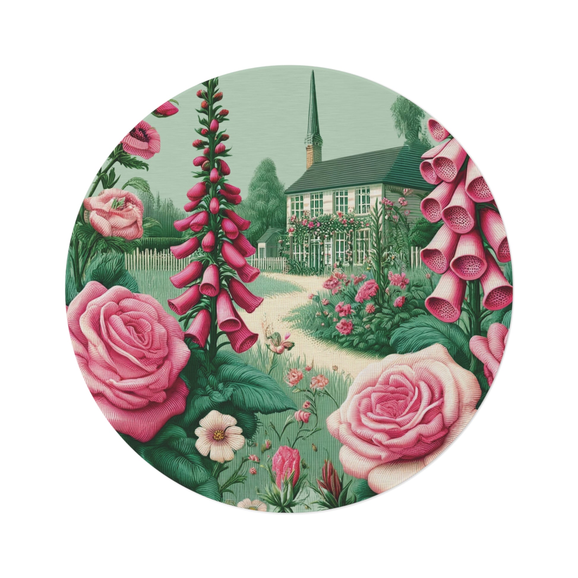 Shabby Chic Blossoms Bold Pink Roses and Country Cottage Garden Vintage Style Bedrooms, Hallways, and Home Offices Featuring Luxurious Design interior Livingroom - MRSBYVALLE