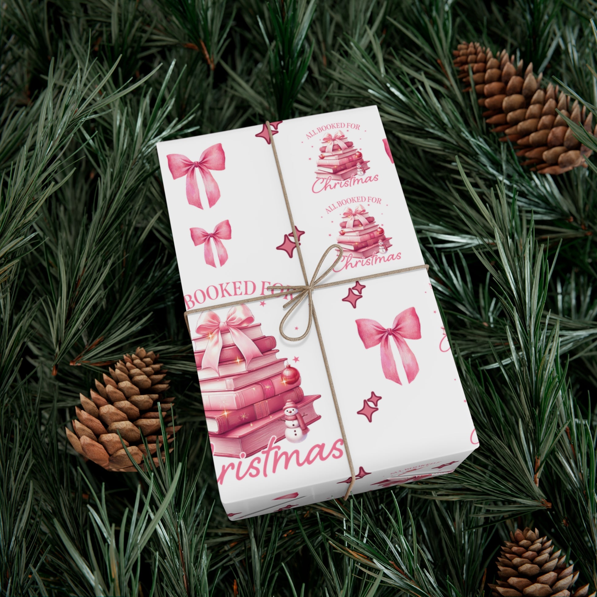 All Booked for Christmas Pink Books & Bows Holiday Edition Perfect for Book Lovers! Celebrate the Joy of Reading with Festive Charm in This Limited Christmas Collection Premium Quality - MRSBYVALLE