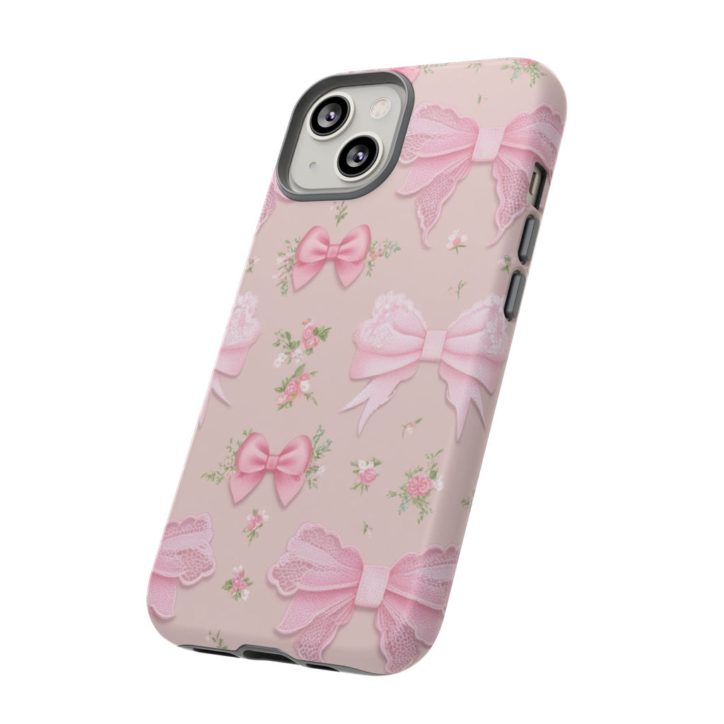 Luxury Pink Bow Phone Case – Cute & Protective Cover for iPhone & Samsung Gift for Her