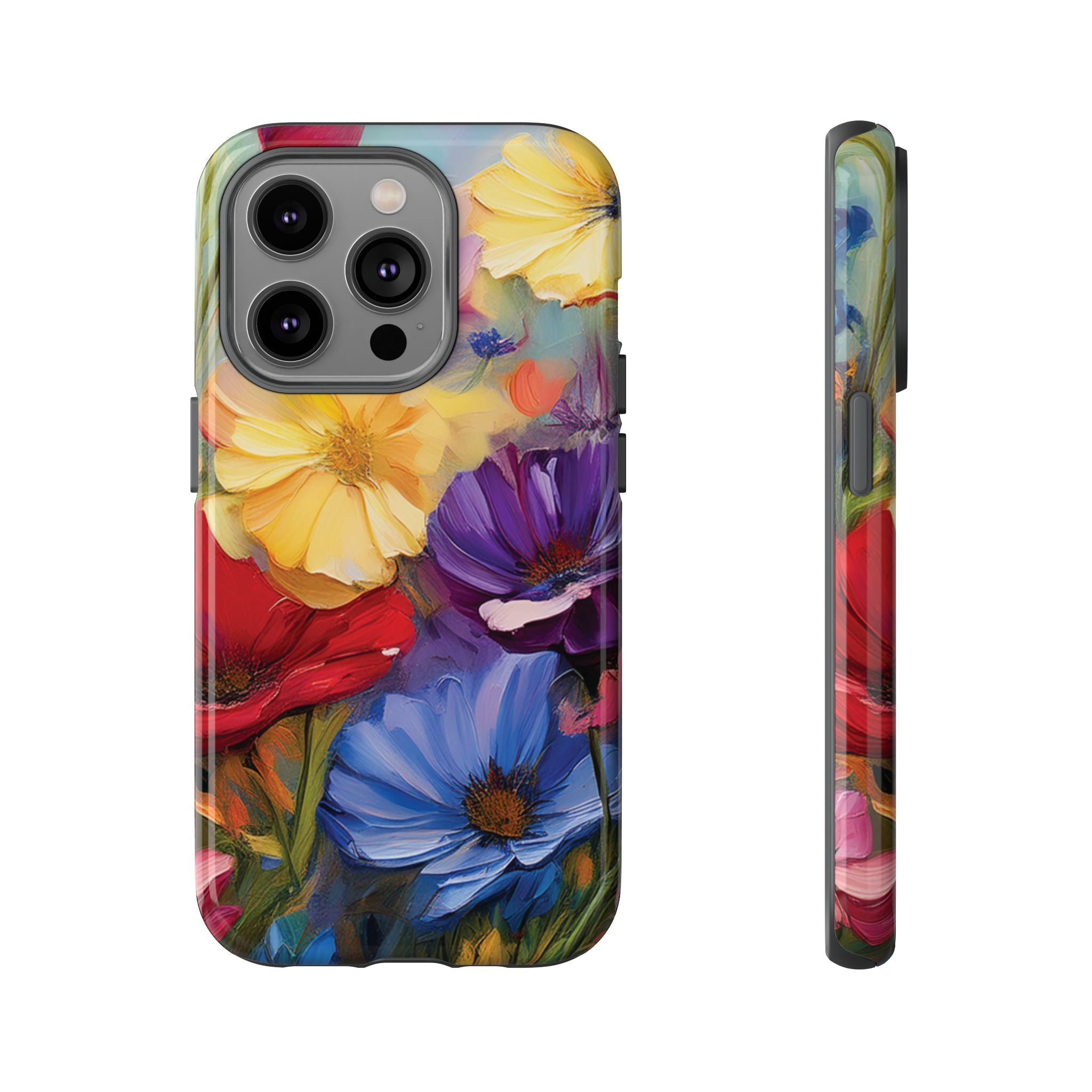 Bold Wildflower Phone Case Bright Hand-Painted Floral Art Vibrant Botanical Design for iPhone & Samsung | Trendy Nature Lover Gift Phone  Galaxy
