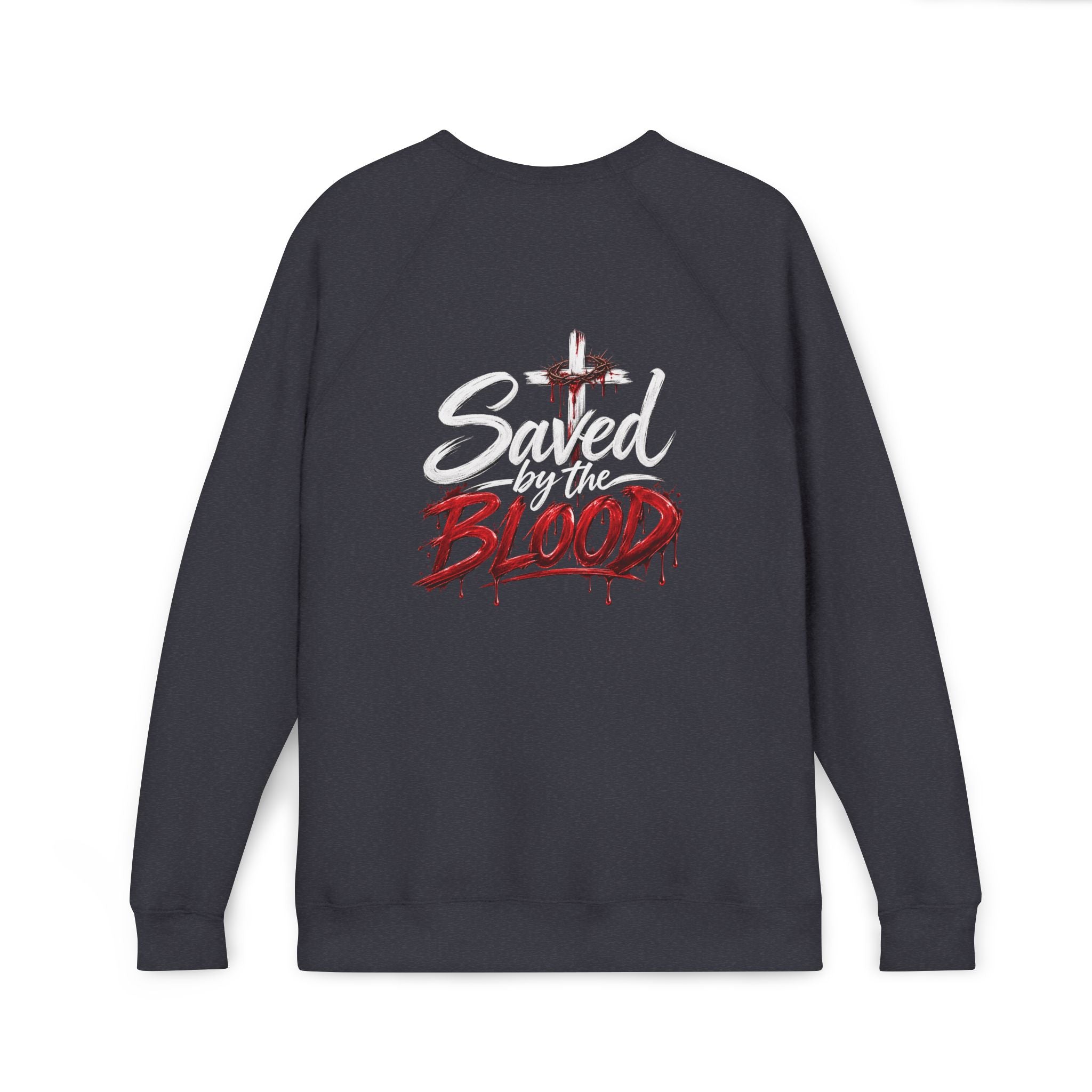 Saved by the Blood Sweatshirt — Christian Cross Faith Crewneck