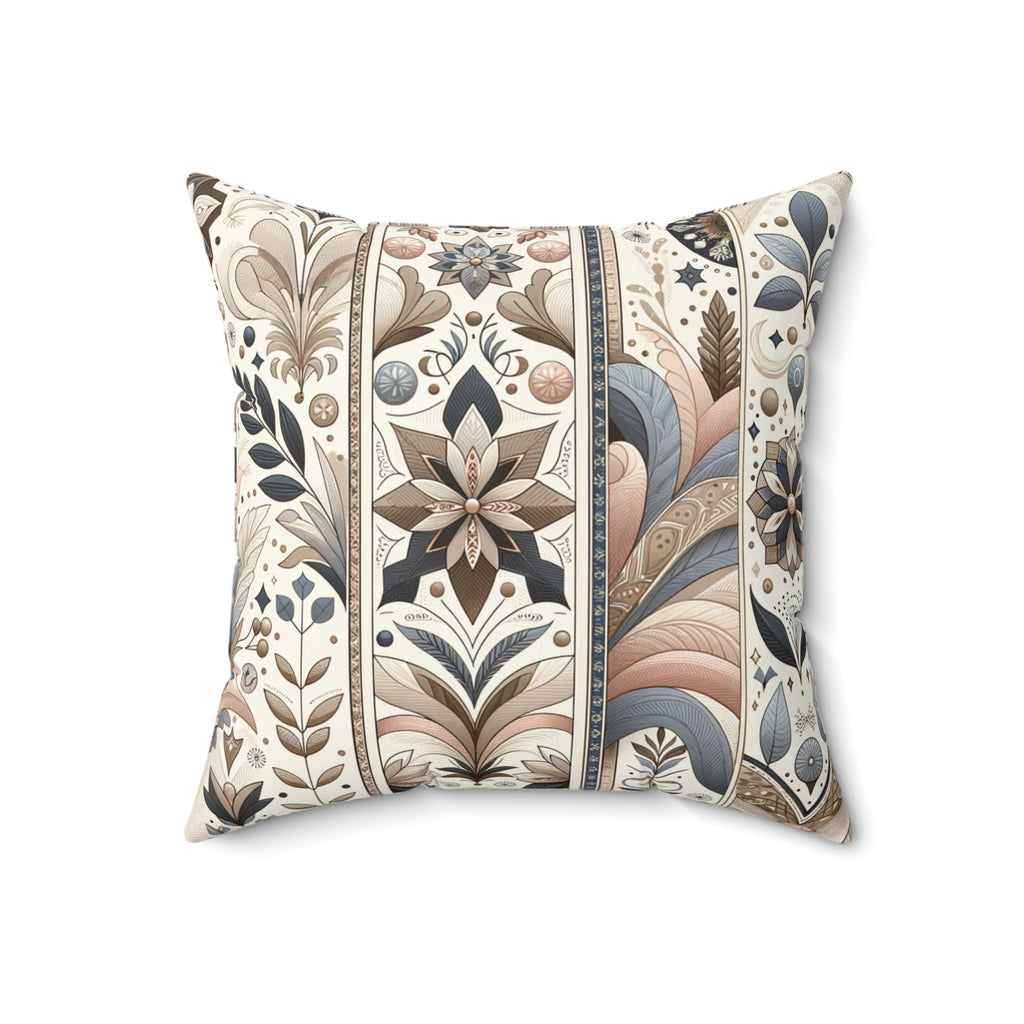 Modern Retro Square Pillow Pastel 3D Floral Illusion Luxurious Elegant Home Living Room Decor Enhancement Decor Comfort for Bedroom or Housewarming Gift New House, Bridal Shower Gift.