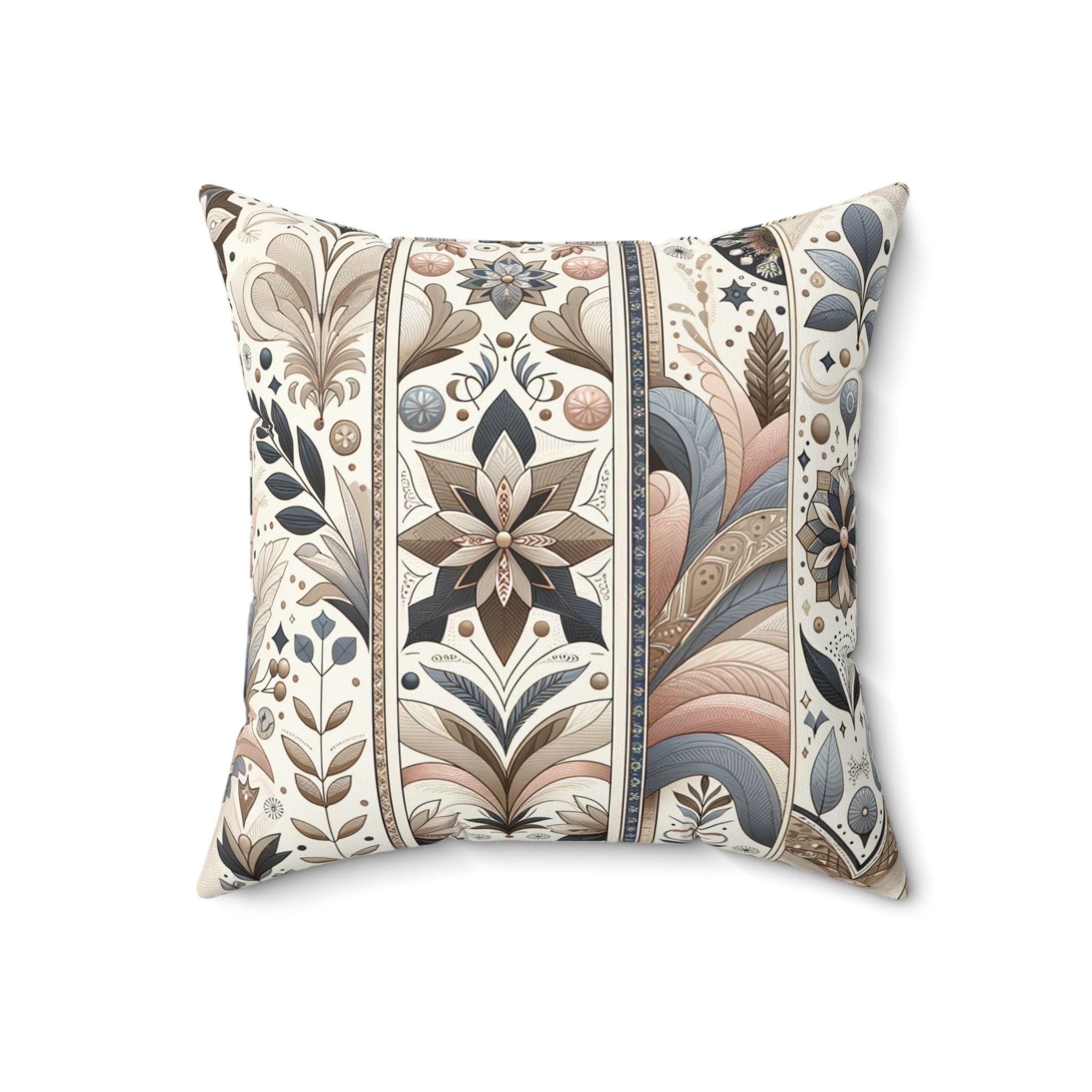 Modern Retro Square Pillow Pastel 3D Floral Illusion Luxurious Elegant Home Living Room Decor Enhancement Decor Comfort for Bedroom or Housewarming Gift New House, Bridal Shower Gift.