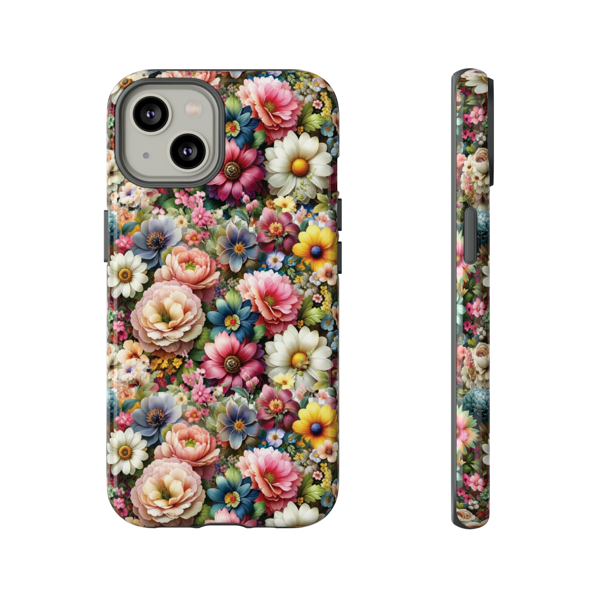 Floral Luxury Phone Tough Case Floral Elegant Durable Stylish for Modern Devices iPhone 15, Samsung iPhone Samsung Accessory Gift for Her.