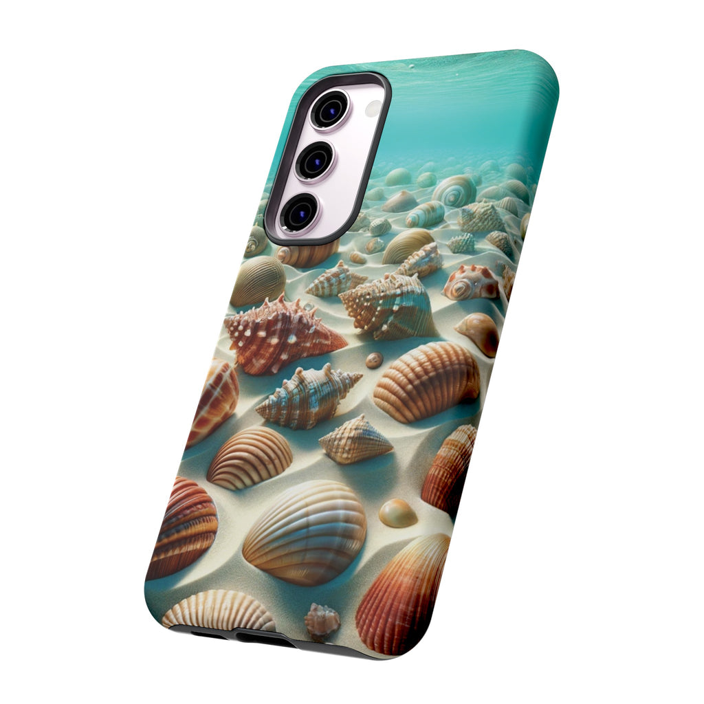 Plush Ocean Bliss Turquoise Seashell Ocean Beach View Protective Phone Case Gift for Her Phone 15, Samsung iPhone Samsung Gift for Her Case iPhone 15, Samsung iPhone Samsung Accessory Gift for Her.