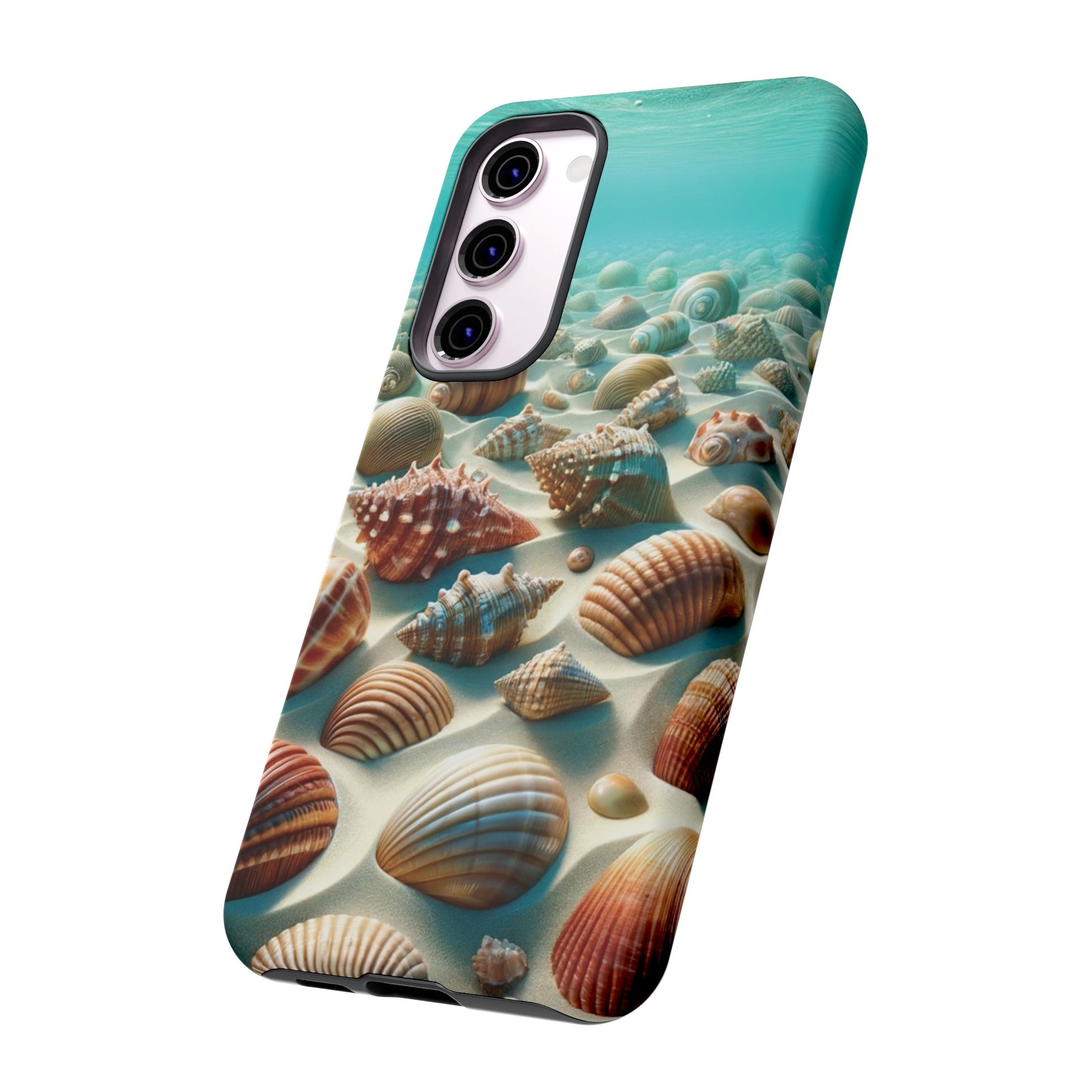 Plush Ocean Bliss Turquoise Seashell Ocean Beach View Protective Phone Case Gift for Her Phone 15, Samsung iPhone Samsung Gift for Her Case iPhone 15, Samsung iPhone Samsung Accessory Gift for Her.