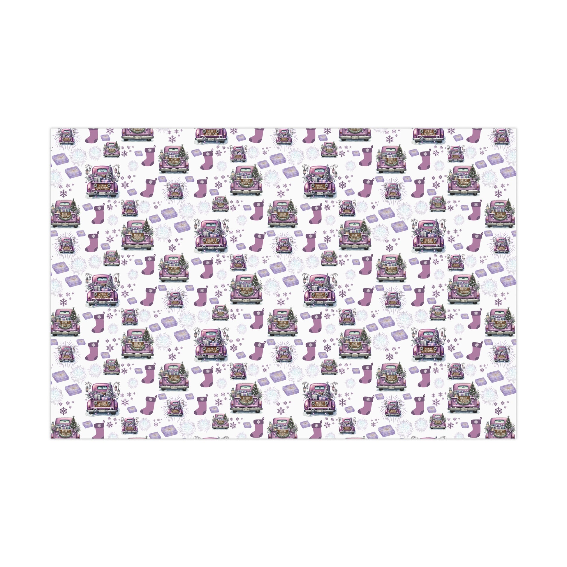 Elegant Lavender Christmas Wrapping Paper Soft Pastel Design with Snowflakes and Sparkling Accents, Perfect for Adding a Unique Touch to Your Holiday Gifts - MRSBYVALLE