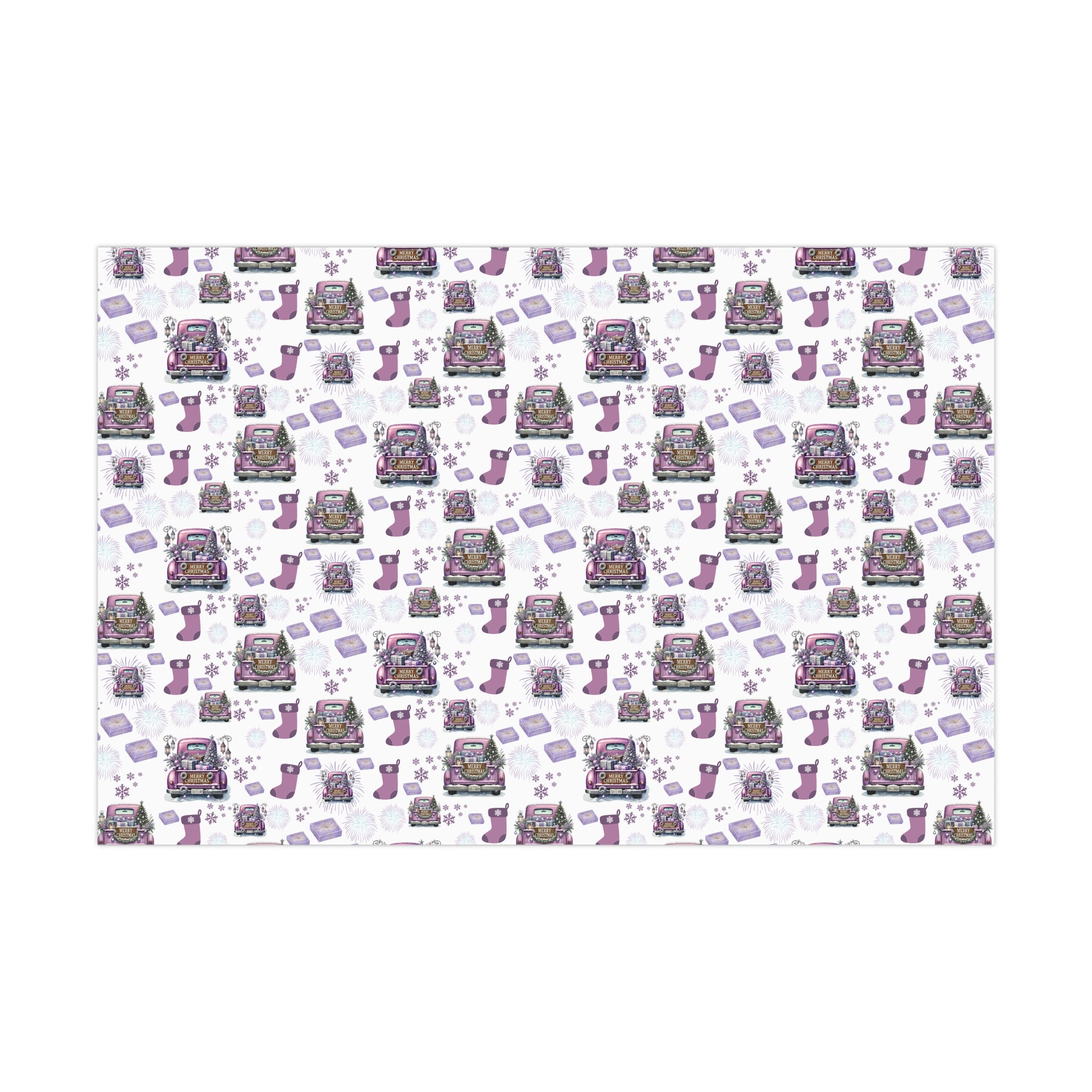 Elegant Lavender Christmas Wrapping Paper Soft Pastel Design with Snowflakes and Sparkling Accents, Perfect for Adding a Unique Touch to Your Holiday Gifts - MRSBYVALLE
