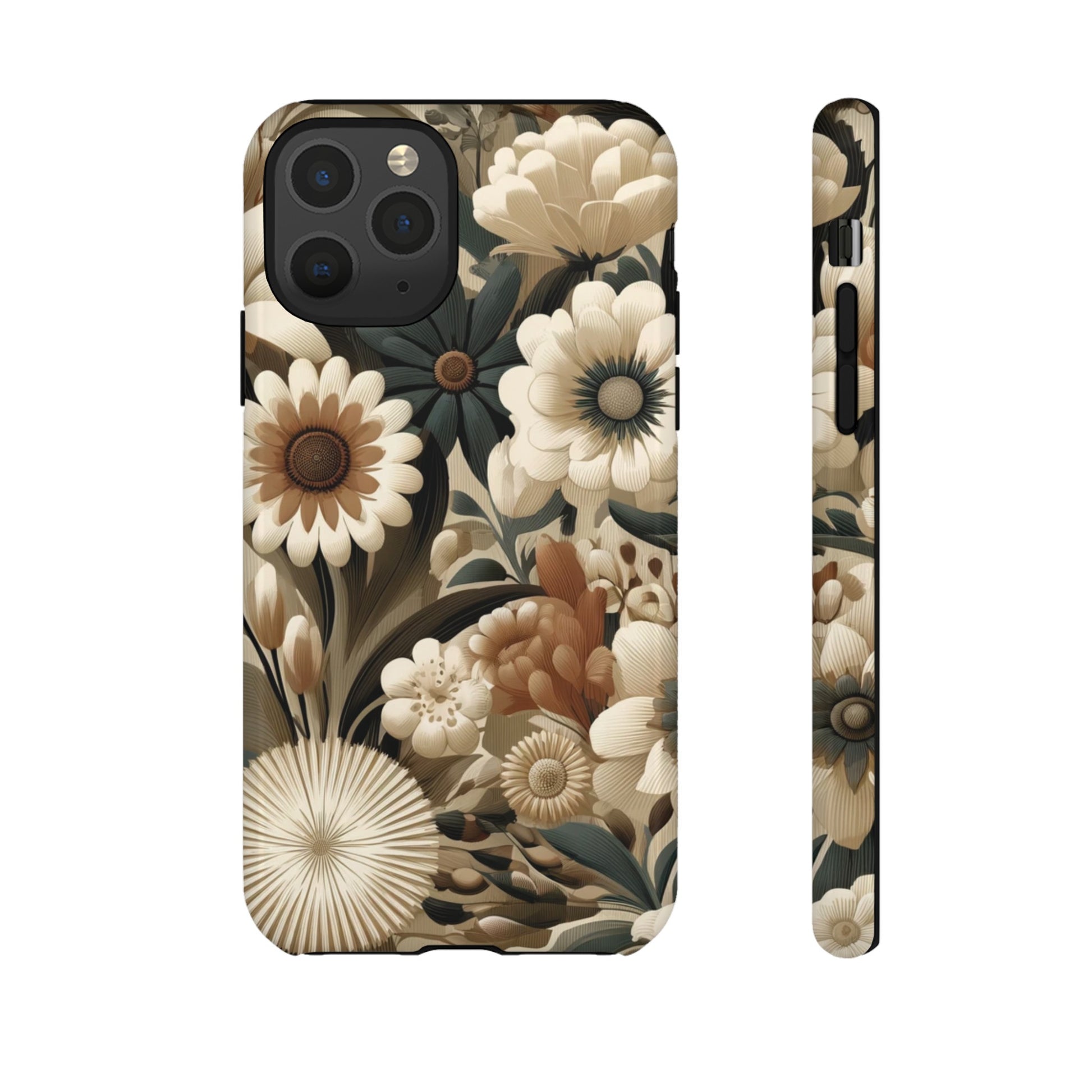 Mid-century Modern Floral Phone Case Durable for iPhone Samsung Gift iPhone 15, 14, 13 Samsung Pixel Gift for Mom Accessory Gift for Her