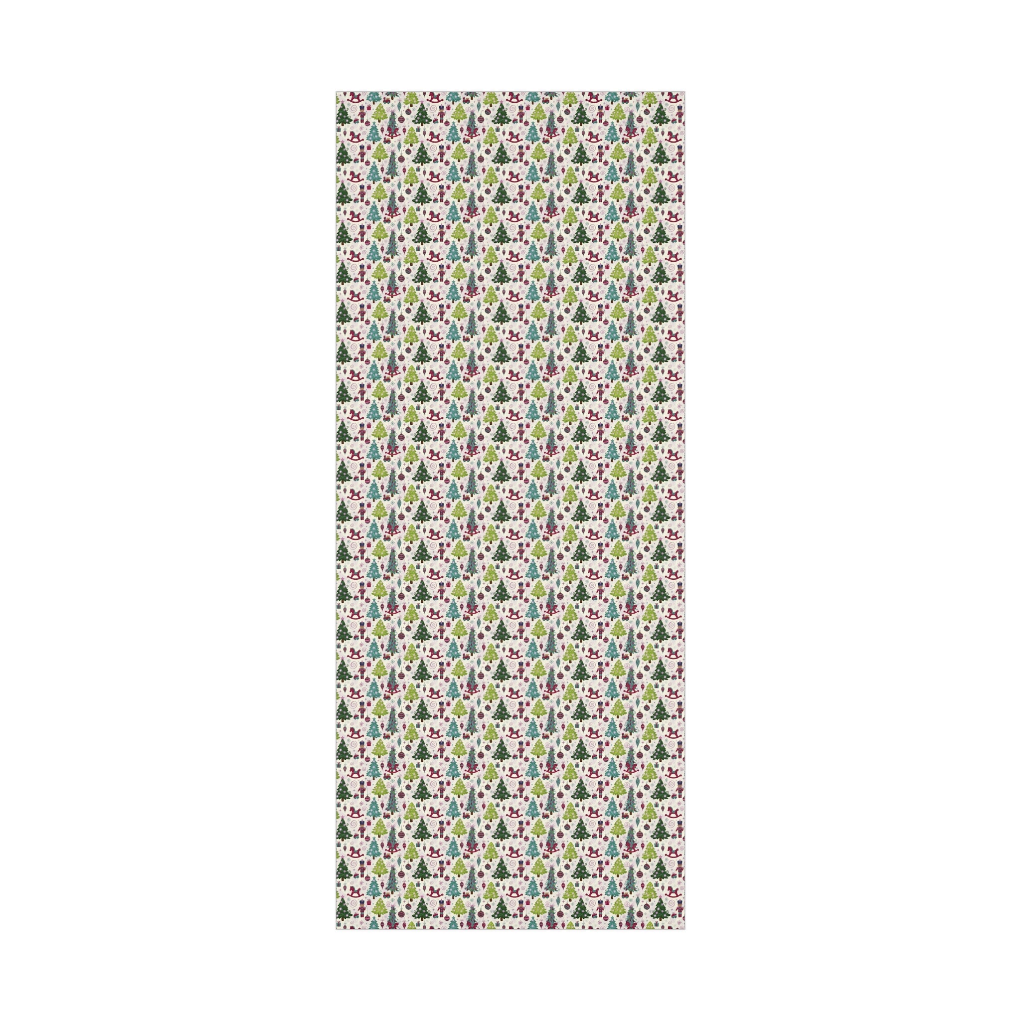 Festive Christmas wrapping paper with toys, trees & holiday icons. Available in 3 sizes—perfect for gifts, parties & seasonal décor.