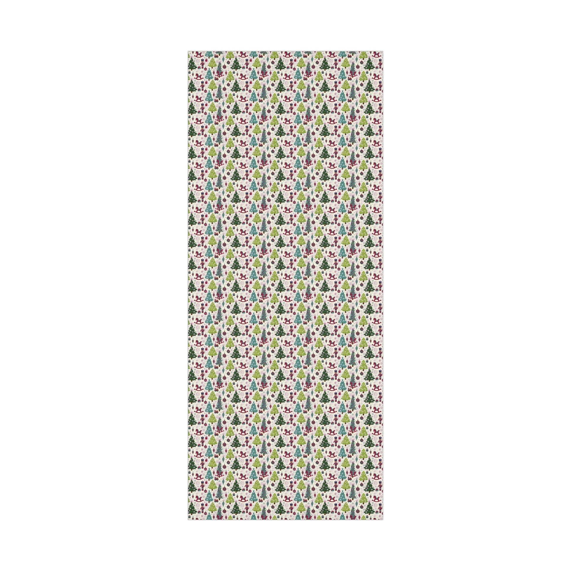 Festive Christmas wrapping paper with toys, trees & holiday icons. Available in 3 sizes—perfect for gifts, parties & seasonal décor.