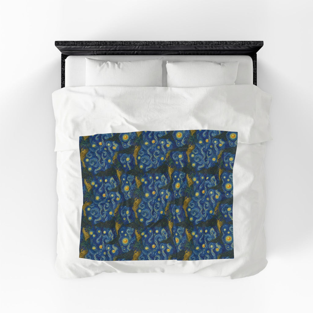 Van Gogh Illusion Design Perfect for Art Lover, Elegant Luxury Throw, Soft Cozy Elegant Home Decor